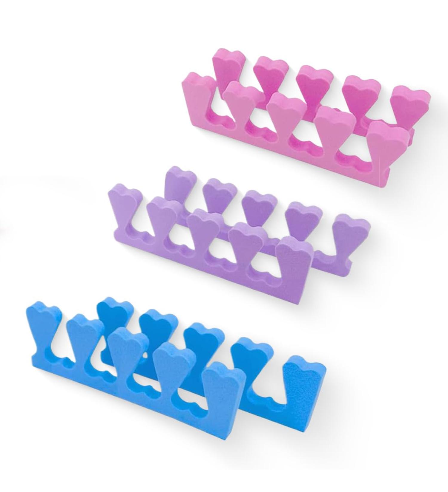Buy 3 Couples Sponge Toe Spreaders | Cotton Toe Dividers & Soft Foam Separator Set for Perfect Pedicure & Manicure - Buy Online on GoSupps.com
