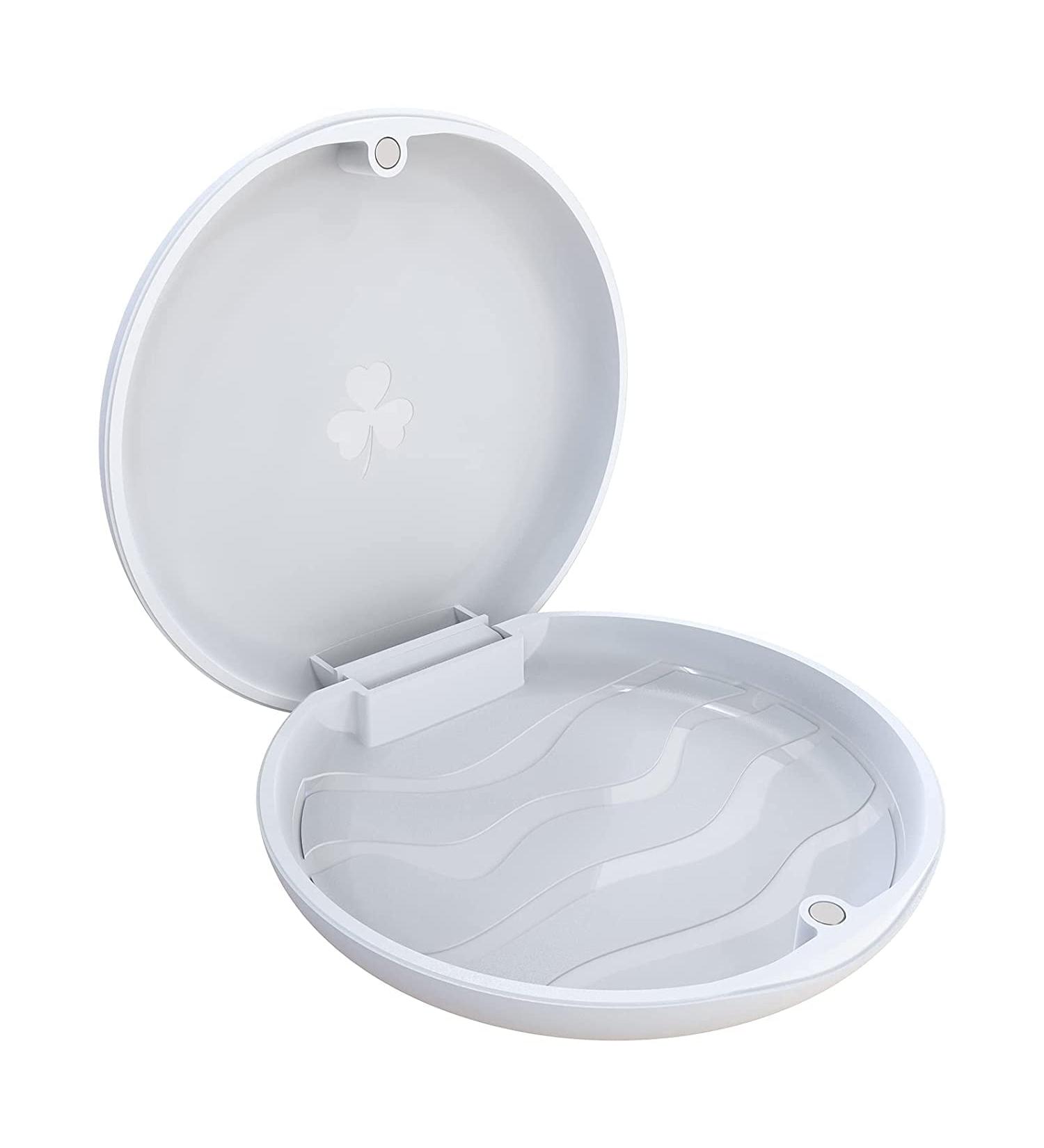(2 Pack) Retainer Case Solid Orthodontic Retainer Case (White) - Buy Online on GoSupps.com
