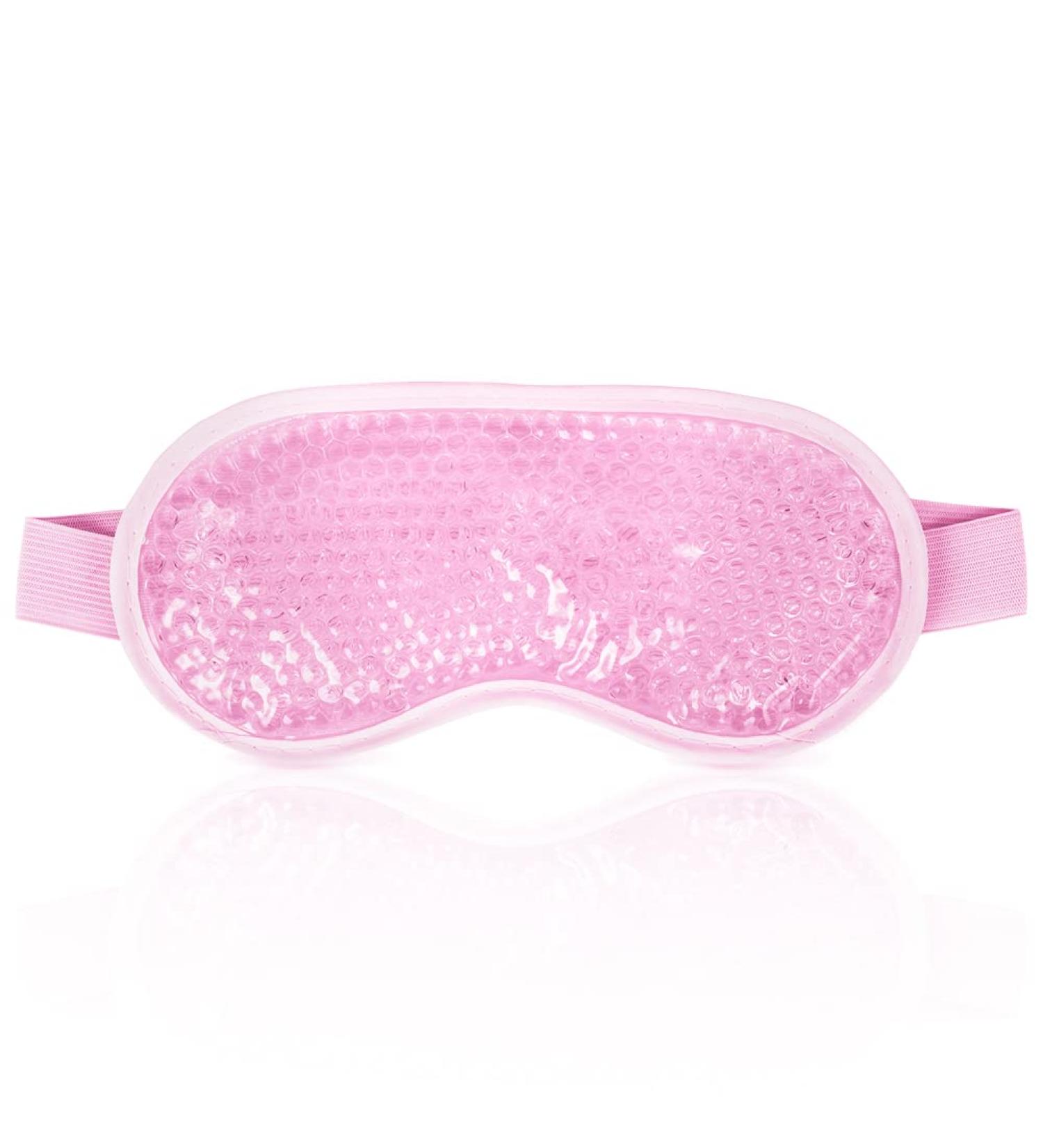 ACWOO Cooling Eye Mask with Gel Beads | Hot Cold Therapy for Puffy Eyes, Migraine Relief, Dark Circles - Reusable | Swollen Eyes, Sinus Pain - B Pink - Buy Online on GoSupps.com