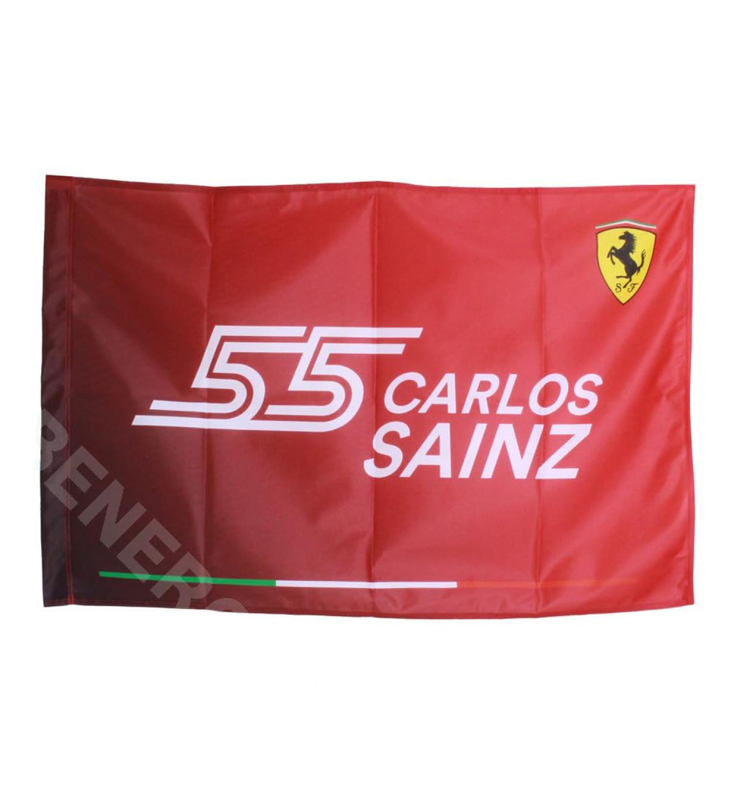 Buy Scuderia Ferrari Carlos Sainz Flag - Red - 60x90 CM | Official F1 Merchandise | International Shipping Available - Buy Online on GoSupps.com