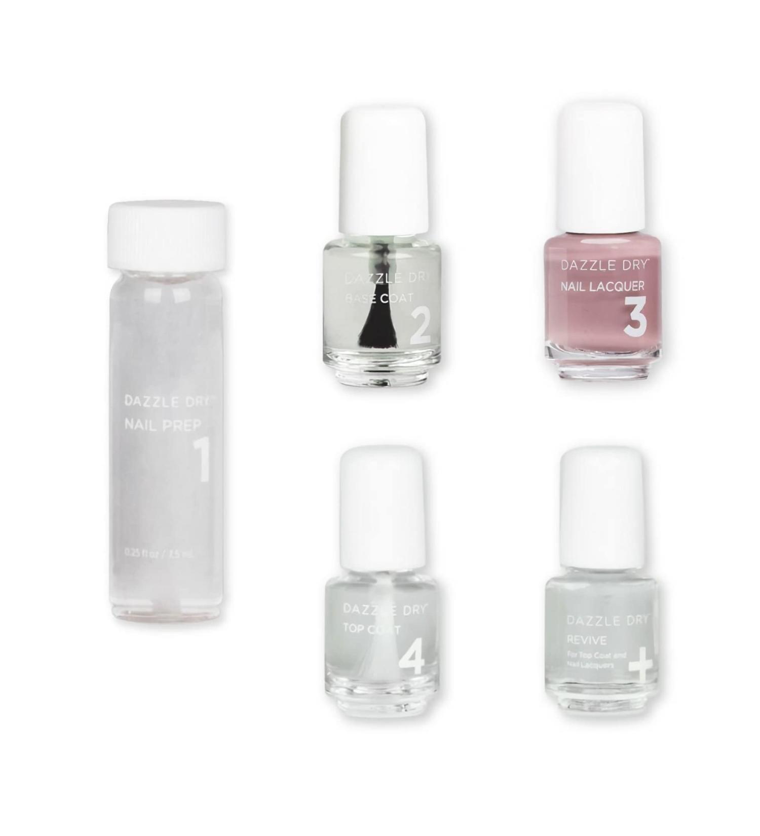 Dazzle Dry Mini Kit 4 Step System - Visionary Semi-Sheer Blushed Neutral Cr me (5 Piece Kit) - Buy Online on GoSupps.com