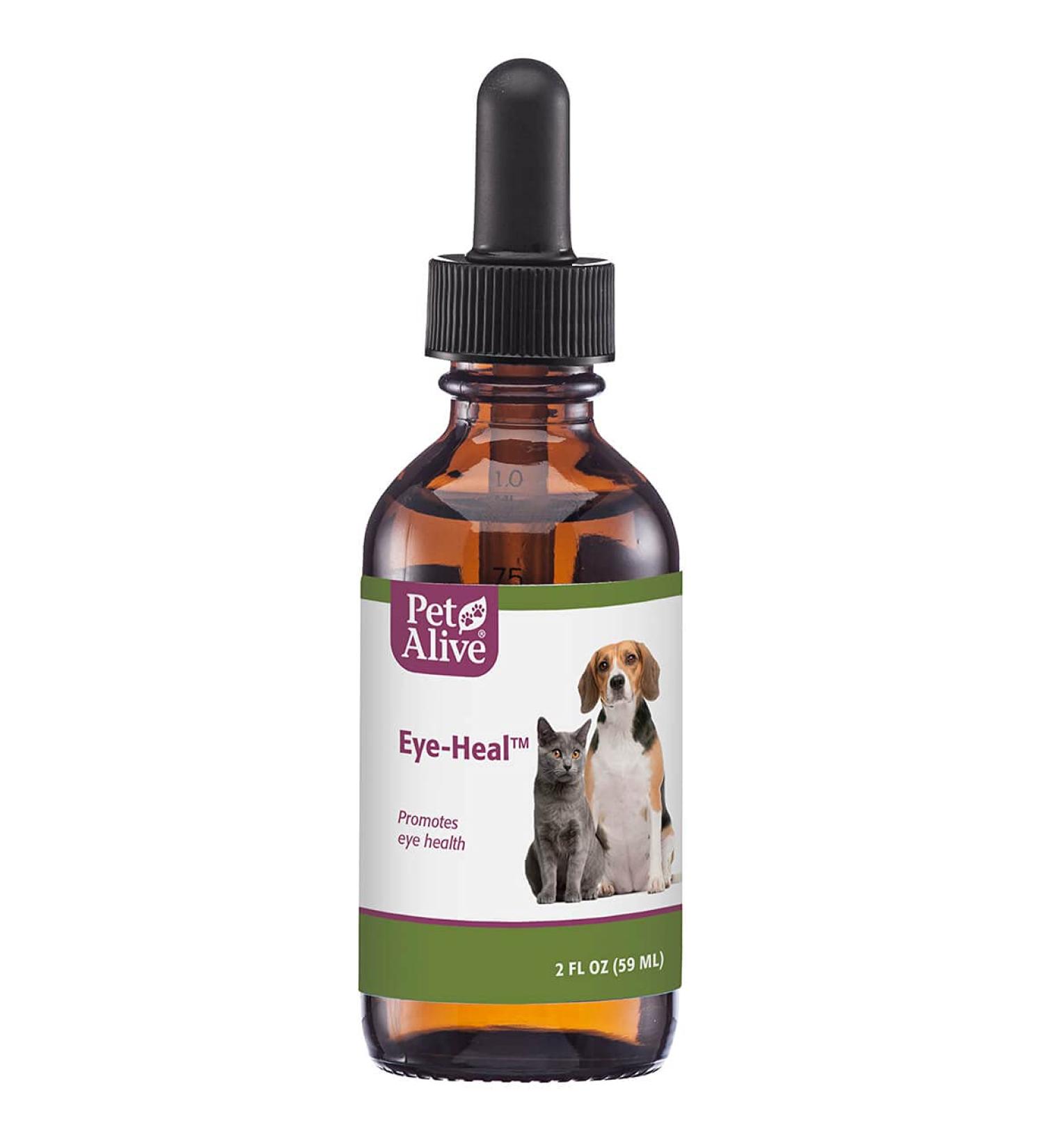 PetAlive Eye-Heal - Natural Herbal Formula for Cats and Dogs - Promotes Eye Health, Soothes, Cleanses, and Removes Debris - 59 mL - Buy Online on GoSupps.com