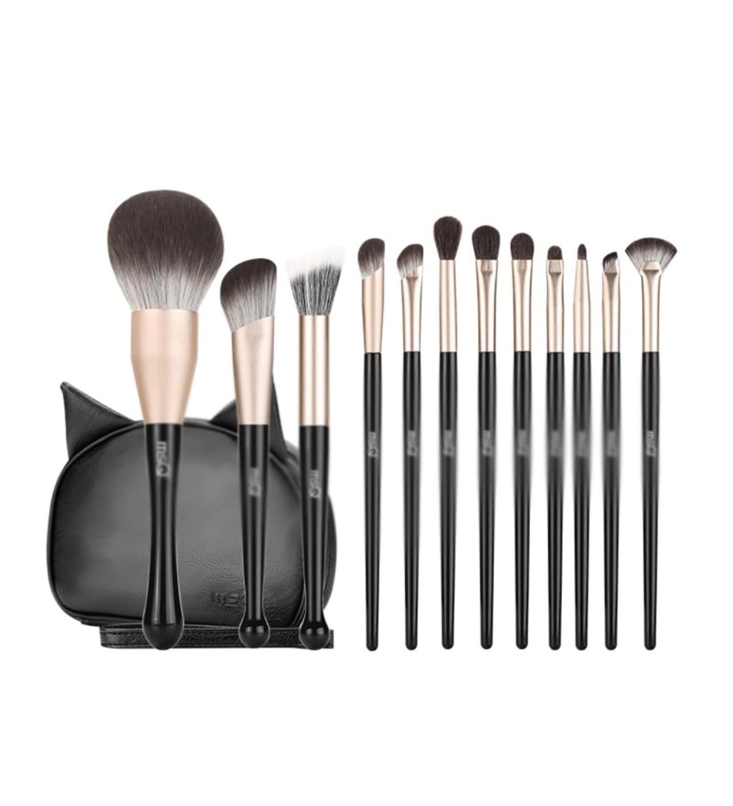 12-Piece Makeup Brush Set for Beginners | Complete Eye Shadow Beauty Tools | International Shipping Available - Buy Online on GoSupps.com