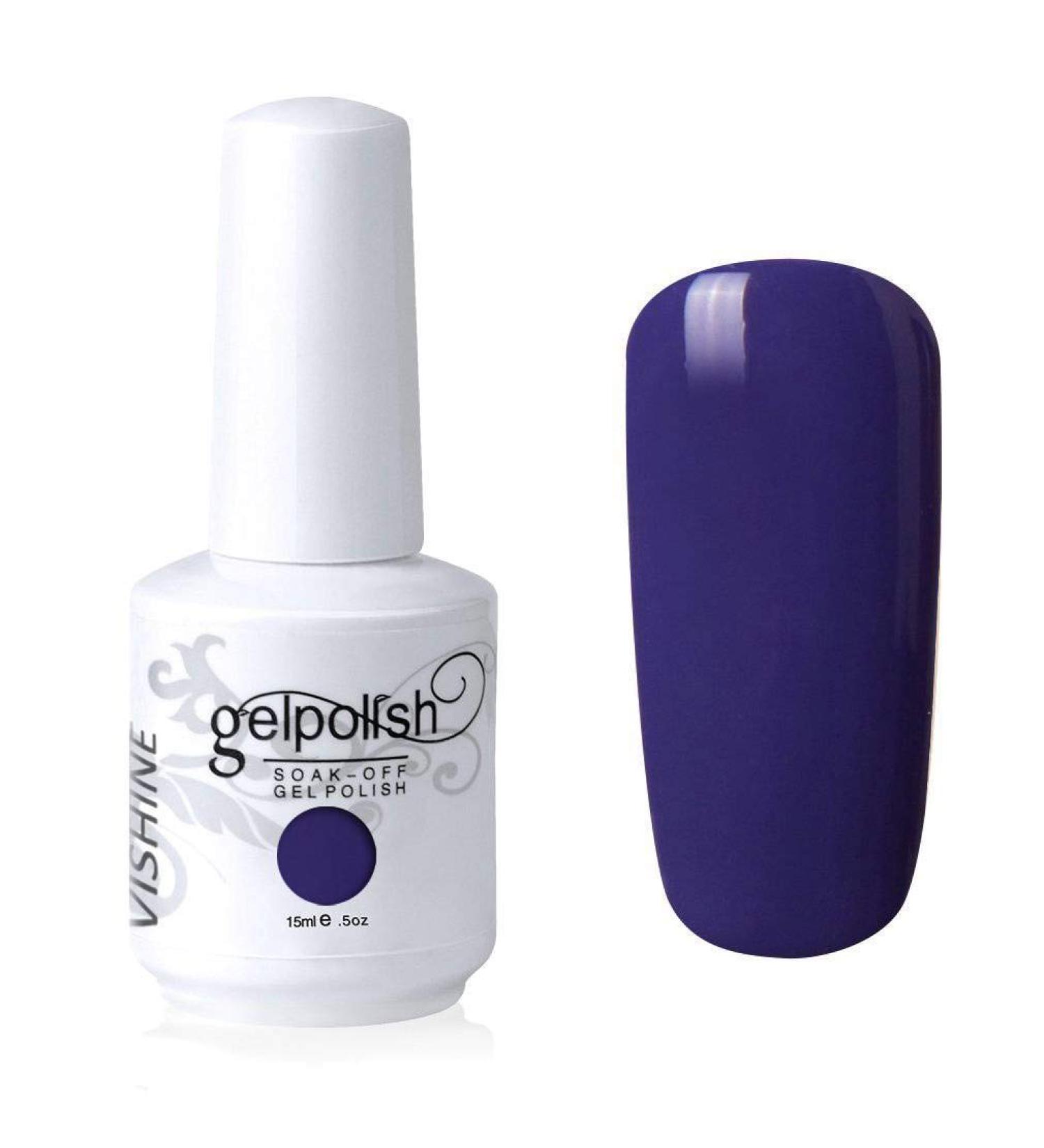 Vishine Gelpolish Soak-off Nail Art UV LED Nail Polish Salon Manicure Medium Slateblue #458 - Buy Online on GoSupps.com