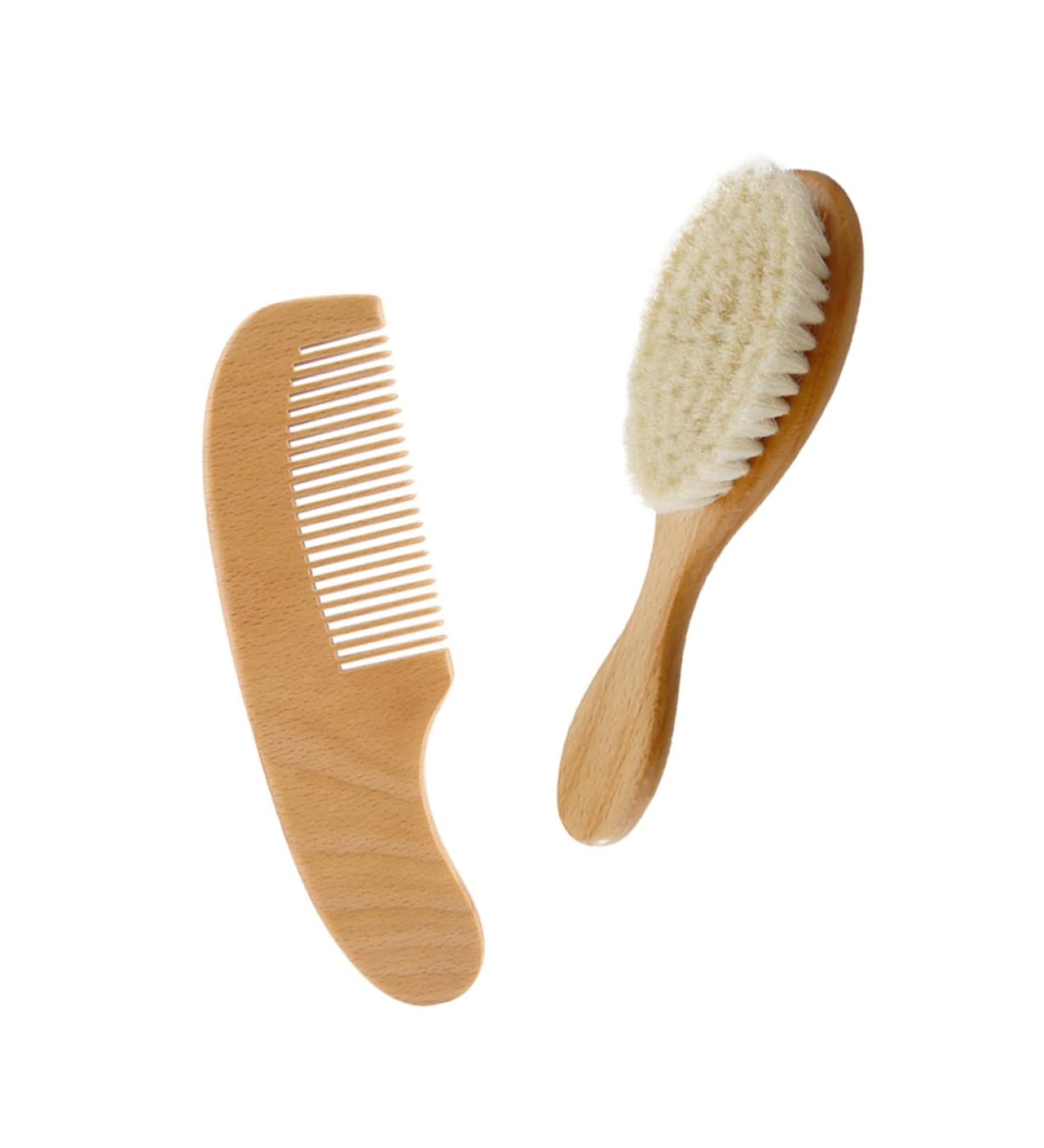 FOMIYES Scalp Massager & Shampoo Brush Set for Babies - Newborn Comb with Beech Wooden Body Brush and Neck Massager - Buy Online on GoSupps.com