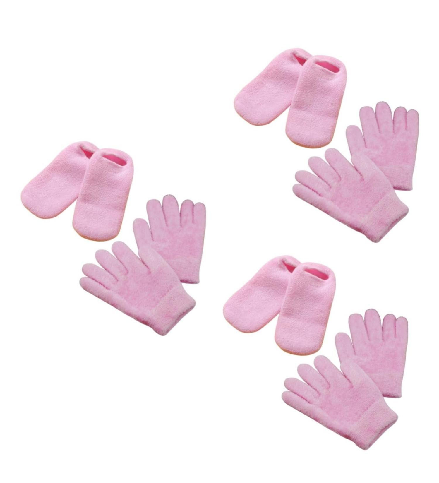Healeved 6 Pairs Moisturizing Gloves Grooming Glove Mitten Moisturizing Gel Gloves Skin Softening Socks Moisturizing Hand Gloves Gelt Cracked Feet Socks Paraffin Oveglove Spa Pink Whitening - Buy Online on GoSupps.com