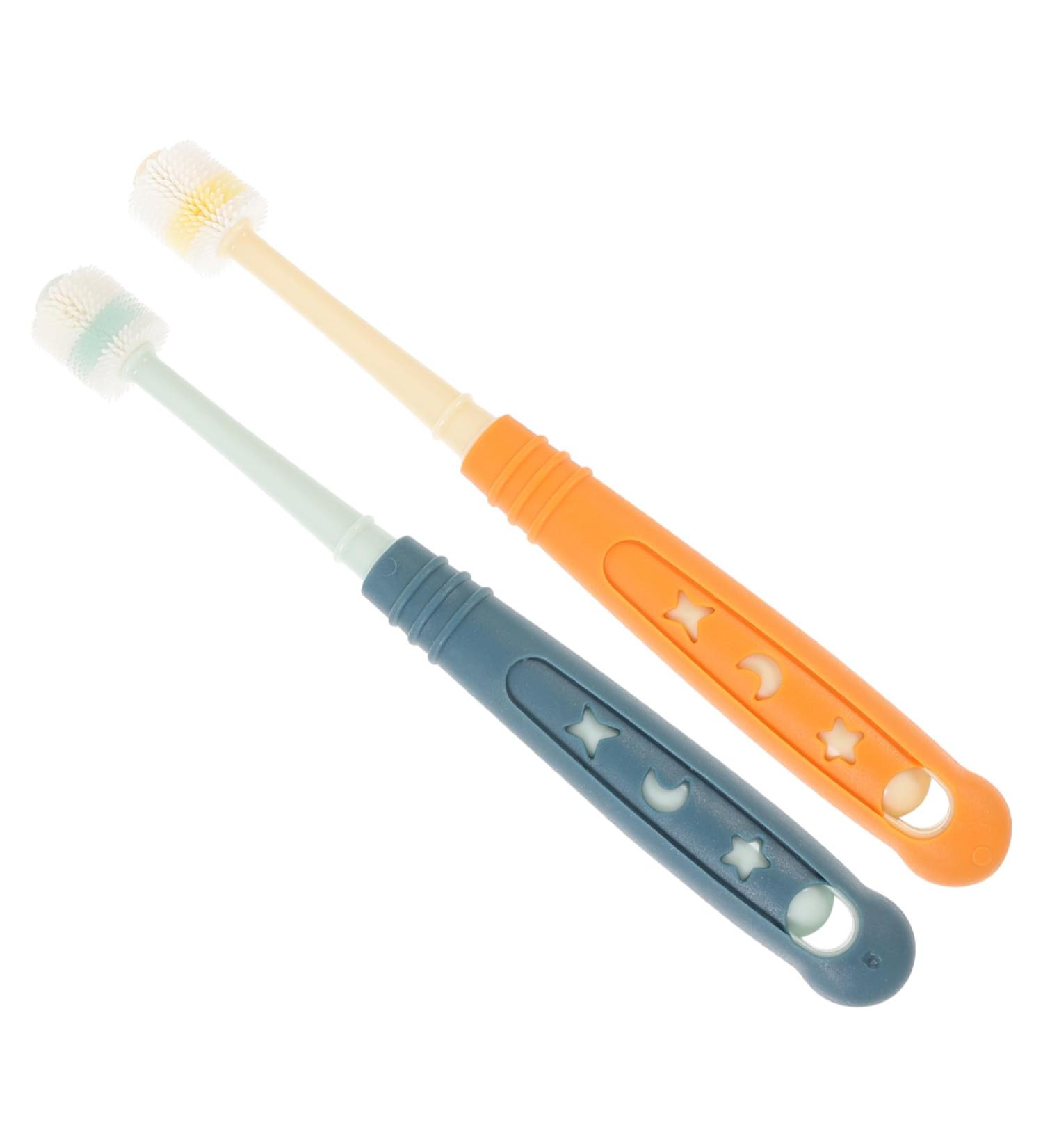 Beavorty 360 Toothbrush Set - 2 Soft Silicone Bristle Toothbrushes for Ultimate Oral Care - Buy Online on GoSupps.com