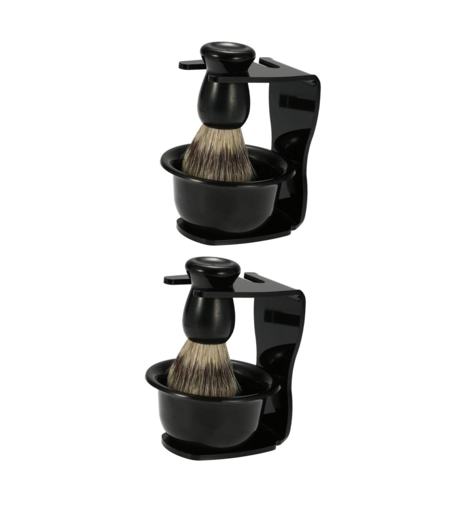 Buy Zerodeko 2pcs Shaving Bowl & Brush Holder Set - Black Shaving Cup & Stand for Bristles Razor - Perfect for Men s Grooming - Buy Online on GoSupps.com