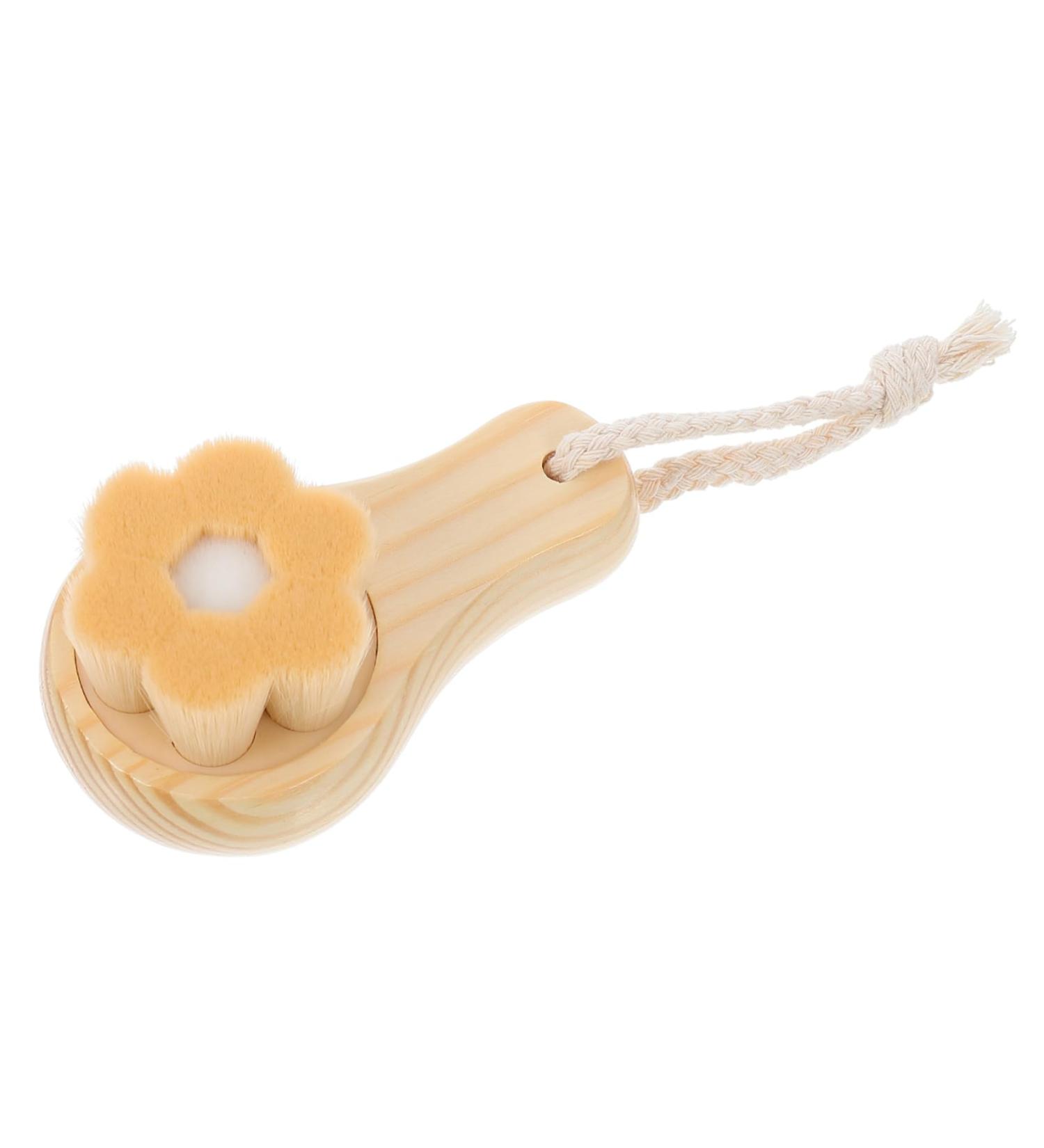 Healeved Cleansing Brush Wooden Exfoliating Brush Household Face Care Tool Face Washing Supply Manual Facial Brush Comfortable Facial Cleaning Brush Deep Cleaning Face Brush Face Scrubber - Buy Online on GoSupps.com