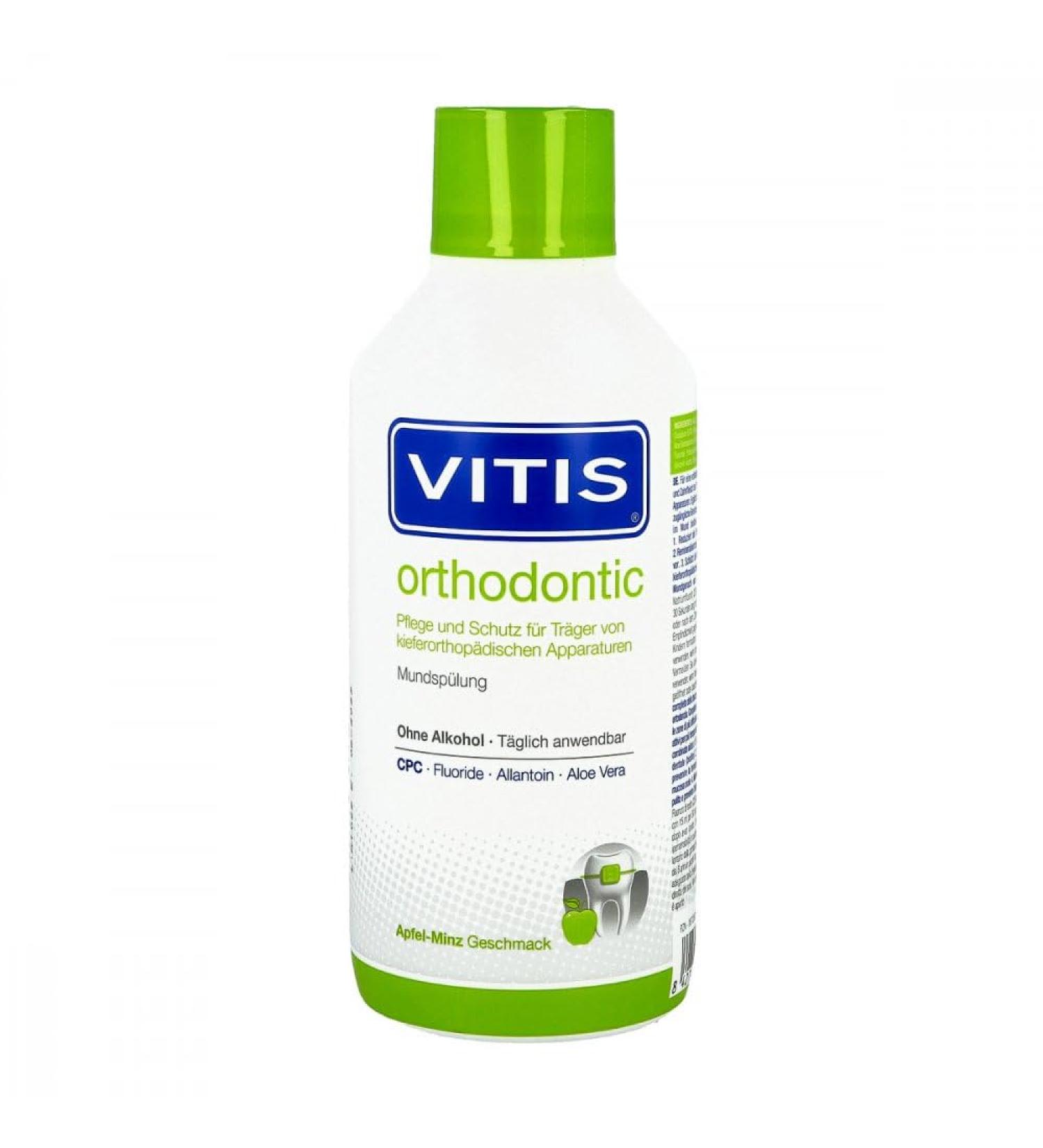 Vitis Orthodontic Mouthwash 500 ml - Optimal Oral Care for Braces | International Shipping Available - Buy Online on GoSupps.com