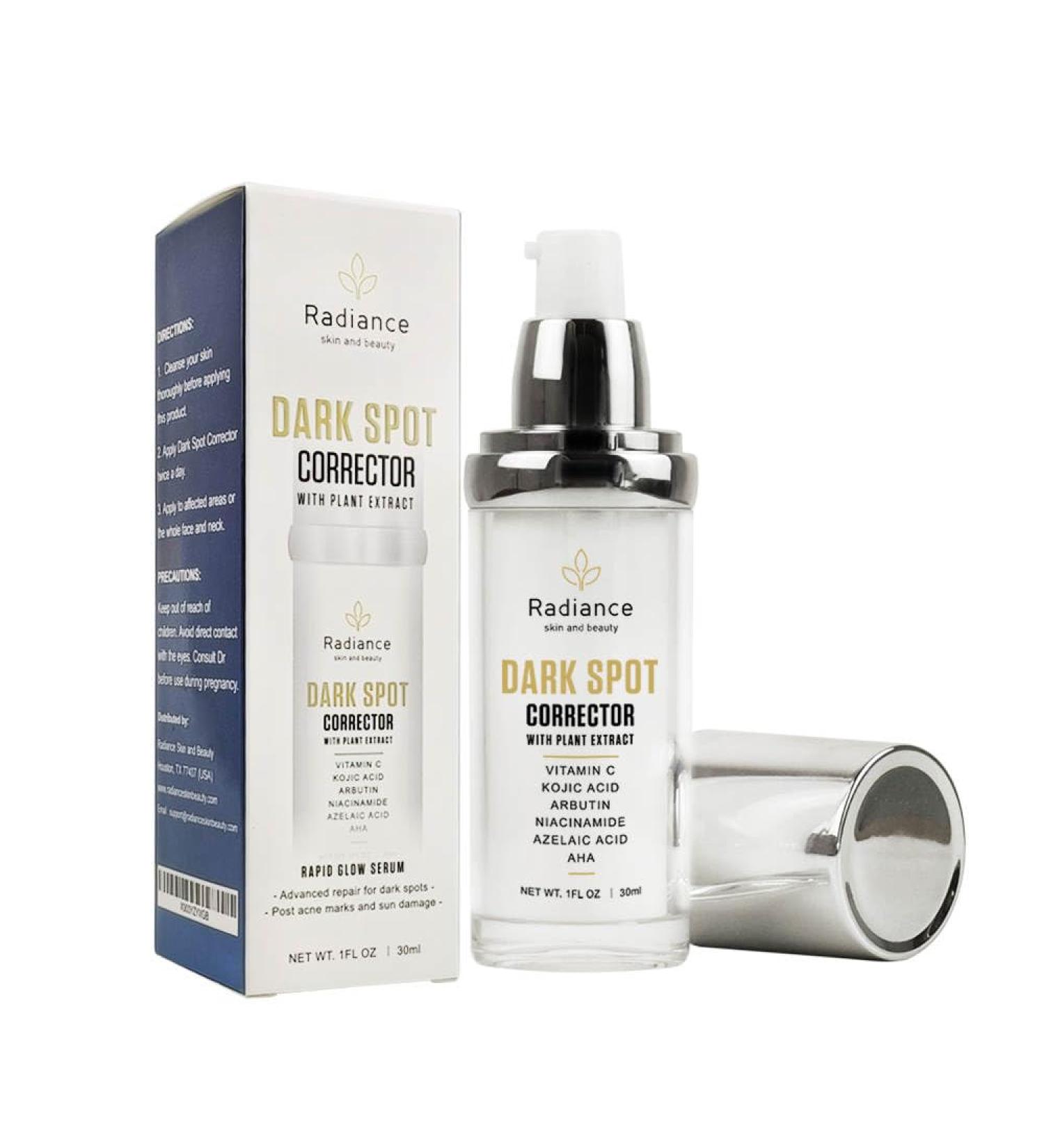 RADIANCE Dark Spot Corrector Serum | Arbutin Kojic Acid Vitamin C for Face & Body | Effective Melasma & Sun Damage Treatment for All - Buy Online on GoSupps.com