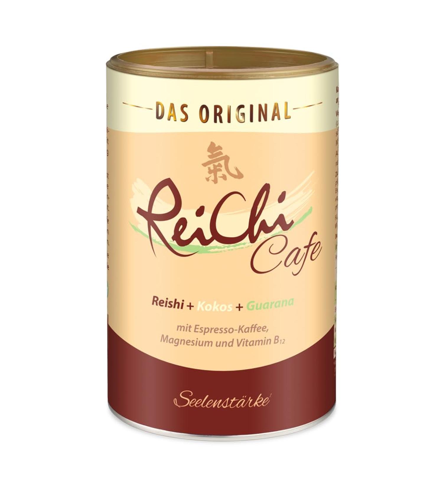 Reichi Cafe 400g - Exotic Vegan Coffee with Reishi Ginseng & Coconut | 80 Cups of Caffeine from Guarana | Magnesium & B12 for Energy | No Additives - Buy Online on GoSupps.com