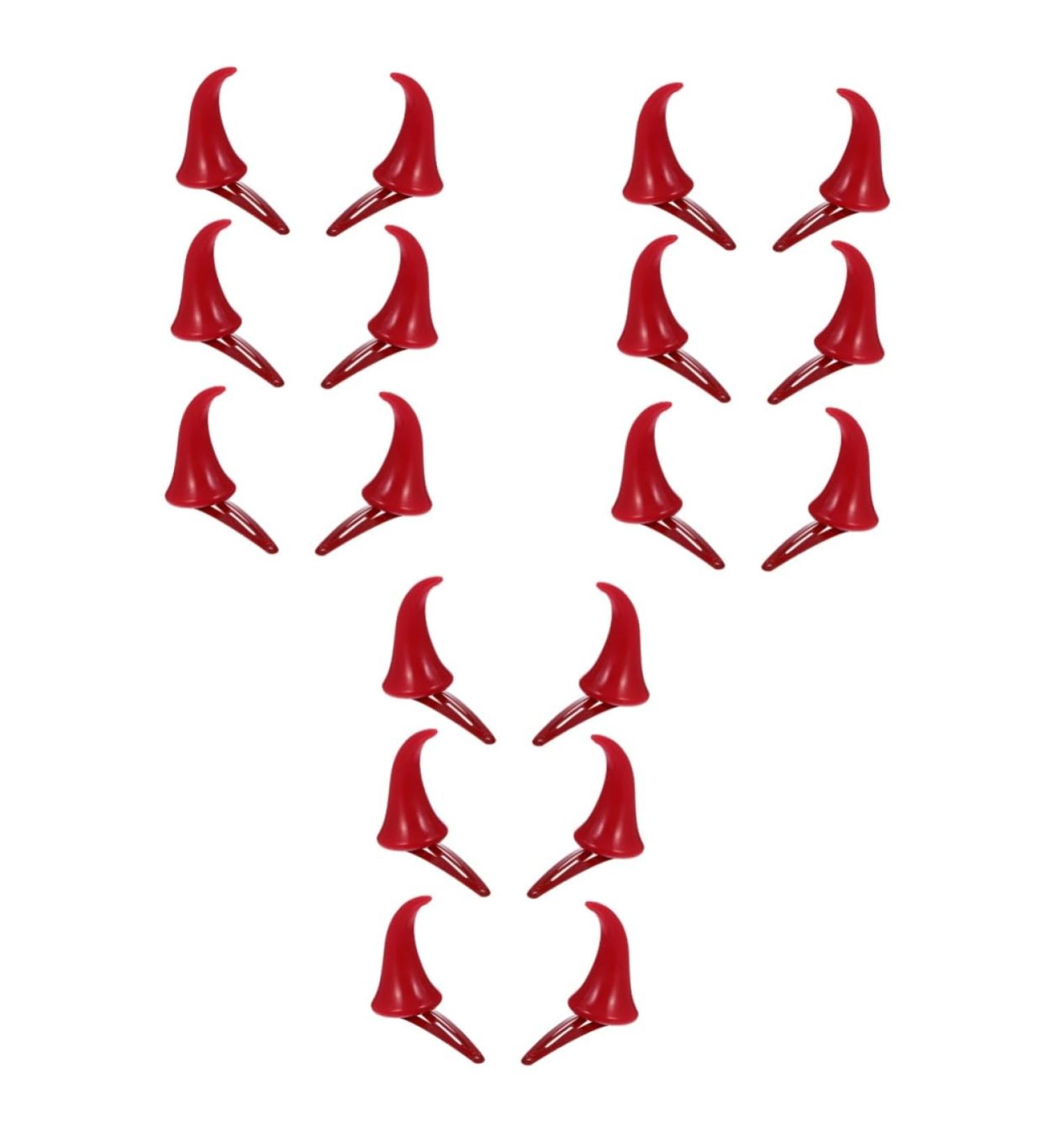 Beavorty 9 Pairs Halloween Decorative Red Horn Barrettes Cute Halloween Hair Pins demon horns Ox Horn Halloween Hairpins styling hair clips Devil Horn Hair Clips cosplay child Horn hairpin - Buy Online on GoSupps.com