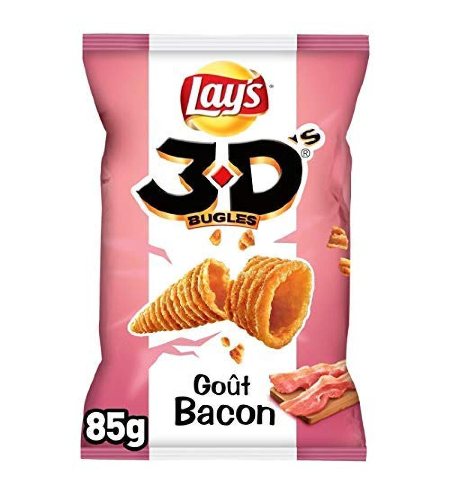LAY'S - 3D'S Bacon 85G - Pack of 3