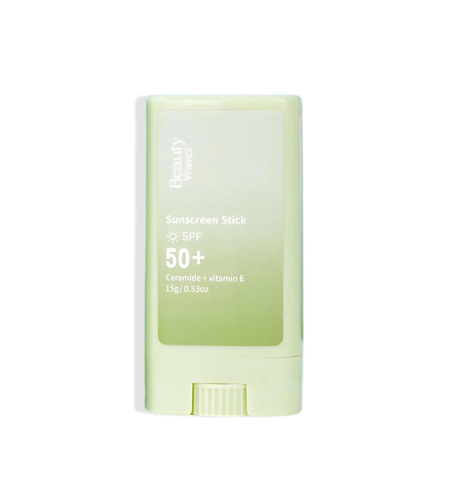Beauty Wavez Face Sunscreen Stick for Sensitive Skin Broad Spectrum SPF 50+ with Ceramide & Vitamin E UVA/UVB Protection Travel Size - Buy Online on GoSupps.com