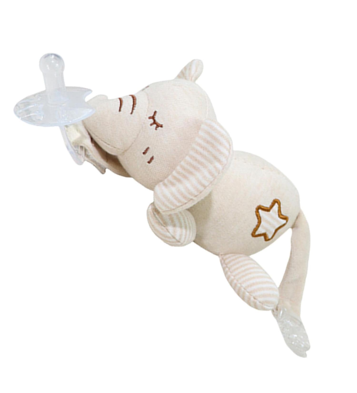 Buy Skin-Friendly Plush Pacifier Holder - Soft Toy Buddy for Babies | Cute Elephant Design for Children's Parties - International Shipping Available - Buy Online on GoSupps.com
