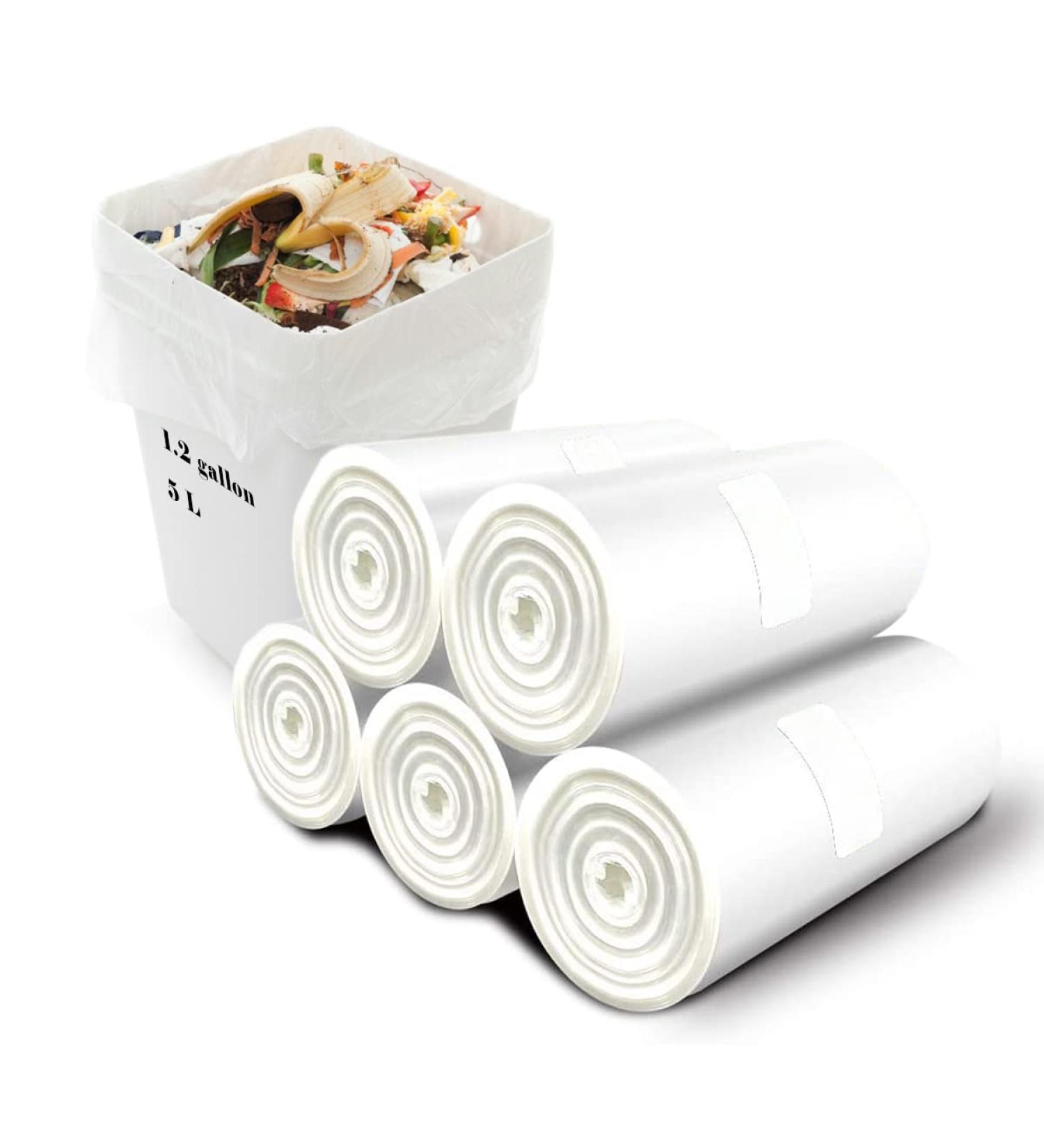 Bioma 120-Pack Small Organic Garbage Bags - 6L Degradable Compost Bags for Food & Kitchen - 100% Recycled Eco-Friendly Waste Bags - Buy Online on GoSupps.com