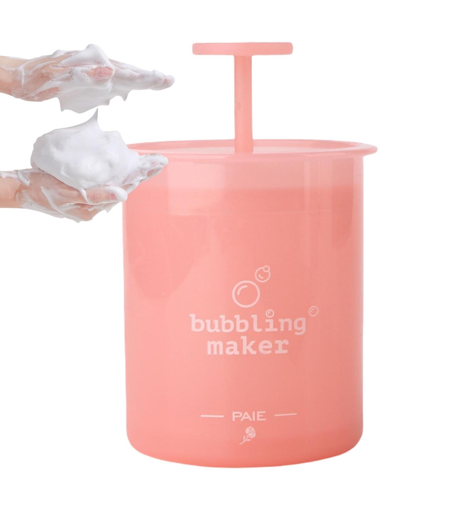 Soap Foamer Face Cleanser Foaming Bottle Bubble Foamer - Ergonomic Facial Cleansing Tool Skincare Cleanser Foam Maker for Travel Household Pink - Buy Online on GoSupps.com