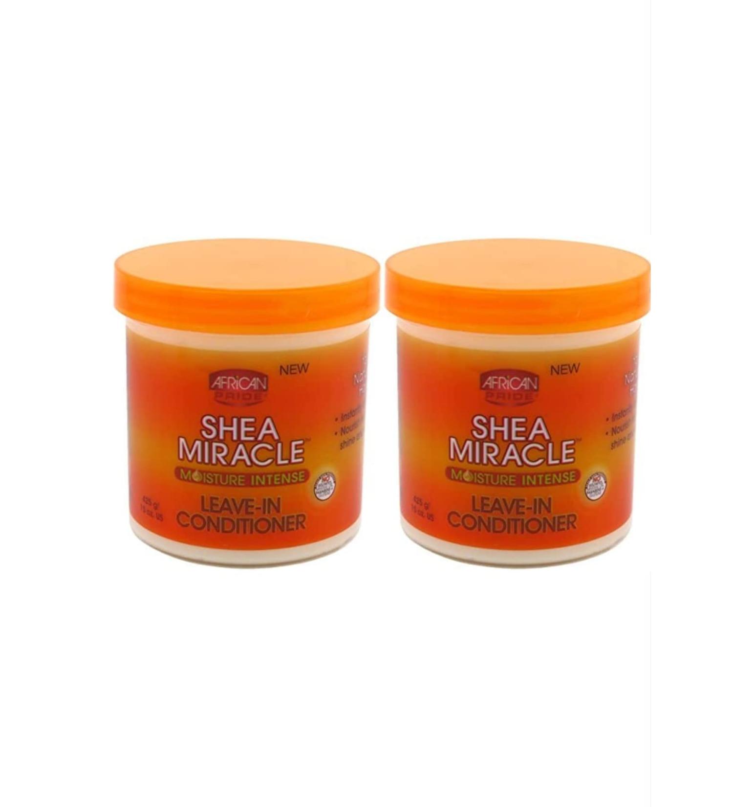 African Pride Shea Butter Miracle Leave-In Conditioner 15oz (2-Pack) | Best Hydration & Frizz Control for Natural Hair - Buy Online on GoSupps.com