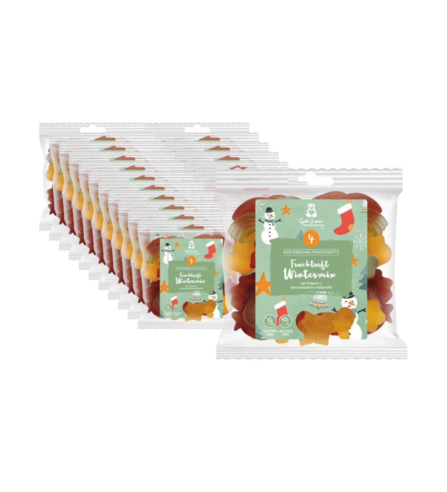  naschlabor naschlabor x Gute Laune - Christmas Fruit Juice Bears - No artificial colors or flavor enhancers - Gluten and lactose free (fruit juice - Winter Mix) - 23 x 150 g - Buy Online on GoSupps.com
