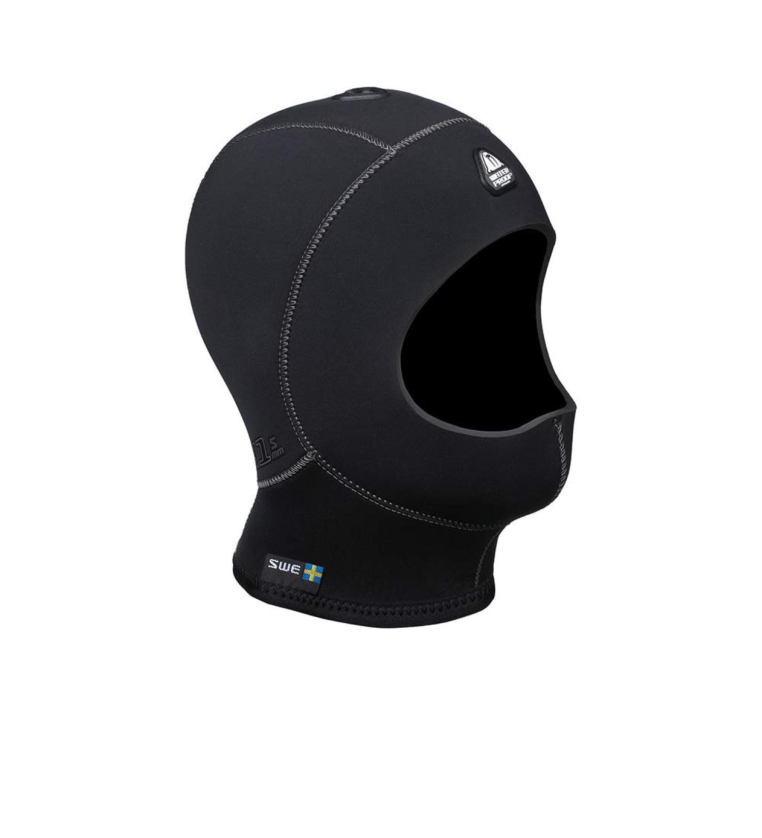 Waterproof H1 3/5mm Vented Anatomical Hood without Bib Black Medium/Large