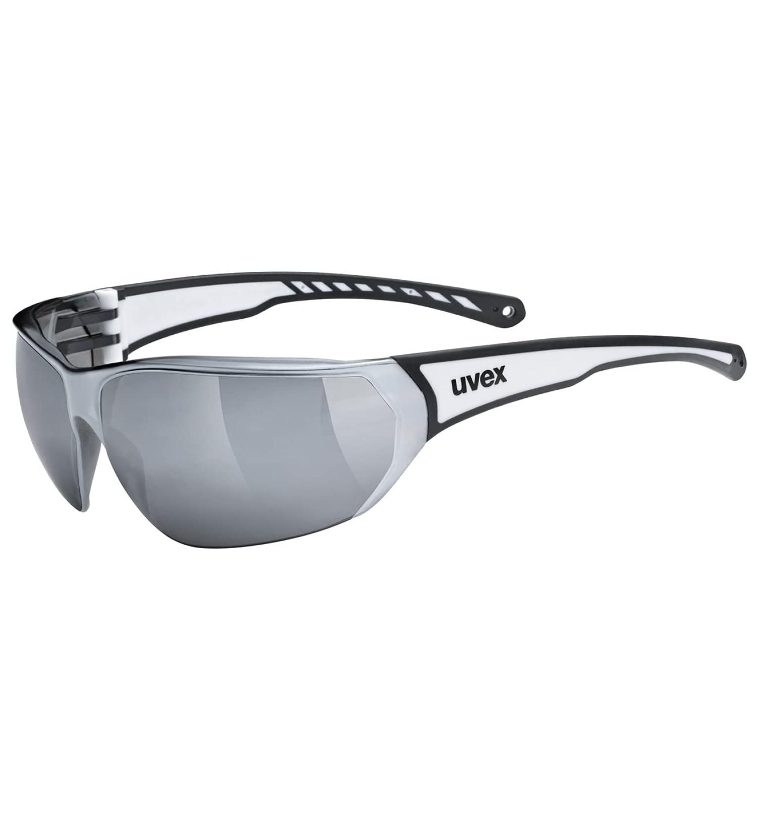 Uvex Unisex Sportstyle 204 Sports Glasses - Black White/Silver | International Shipping Available - Buy Online on GoSupps.com