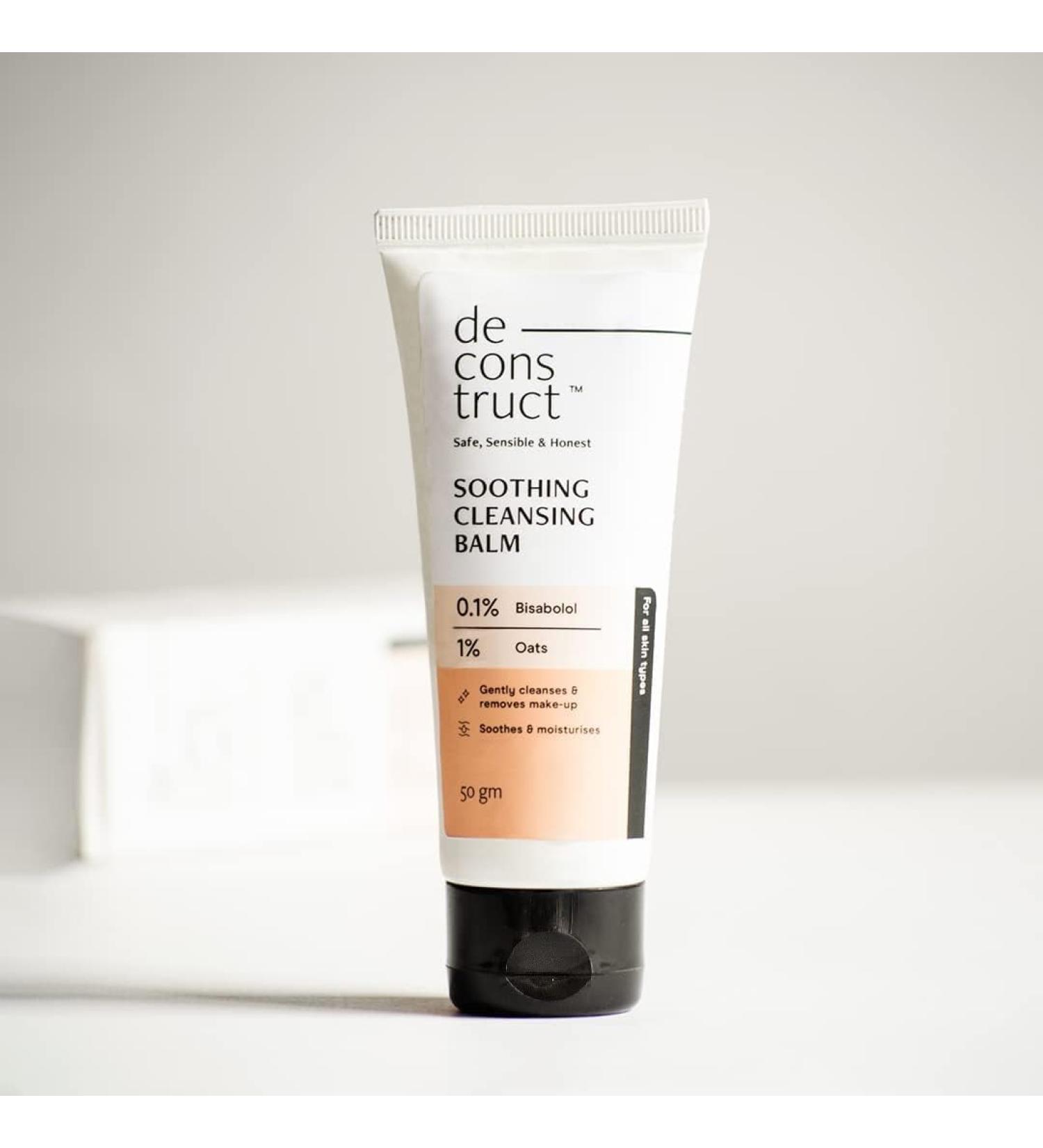 De_Construct Soothing Cleansing Balm - Gently Removes Makeup Calms & Moisturises Skin (50g) | International Shipping Available - Buy Online on GoSupps.com