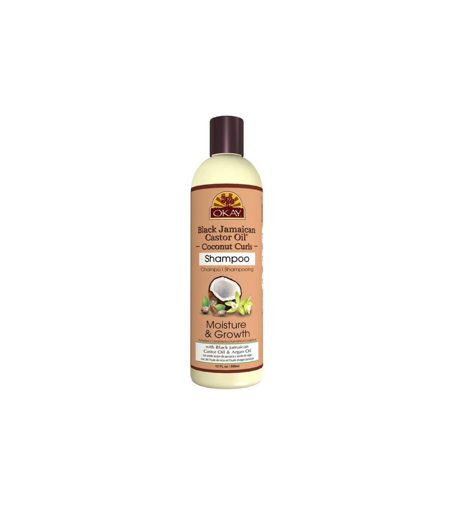 Buy OKAY Black Jamaican Castor Oil & Coconut Shampoo 12oz | Nourish & Strengthen Hair for All Hair Types - International Shipping Available - Buy Online on GoSupps.com