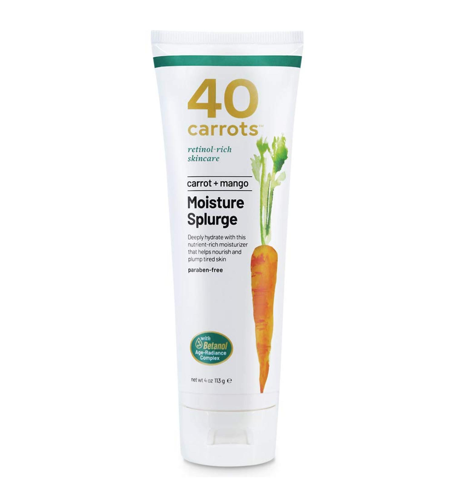 40 Carrots Retinol Rich Face Moisturizer - Hydrating, Nourishing, and Brightening | Made in USA, Paraben & Cruelty Free | 4oz - Buy Online on GoSupps.com