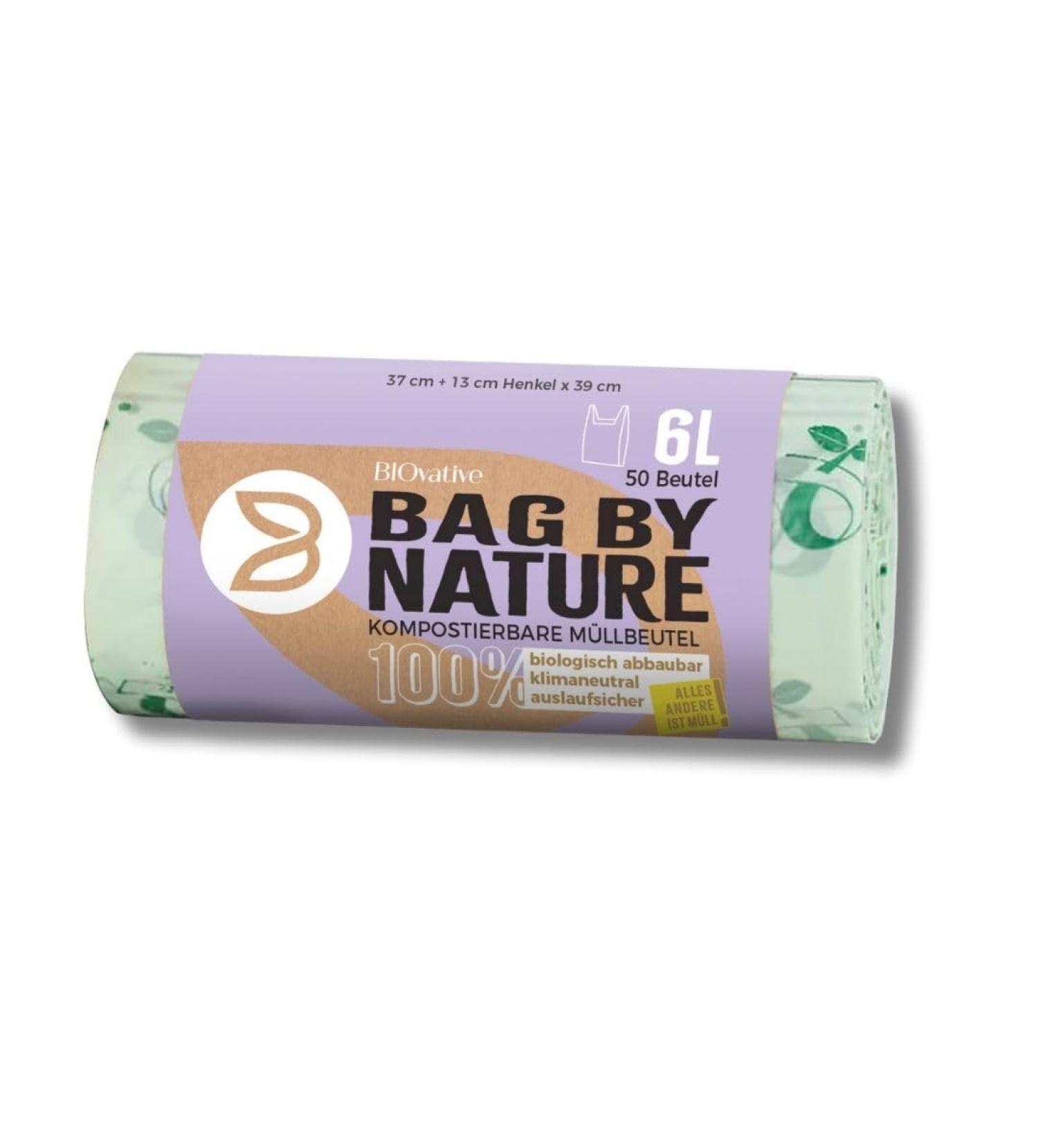 Buy 200 Eco-Friendly 6L Organic Waste Bags with Handle - 100% Compostable Biodegradable Made in Germany | Tear-Resistant & Climate-Neutral - Buy Online on GoSupps.com