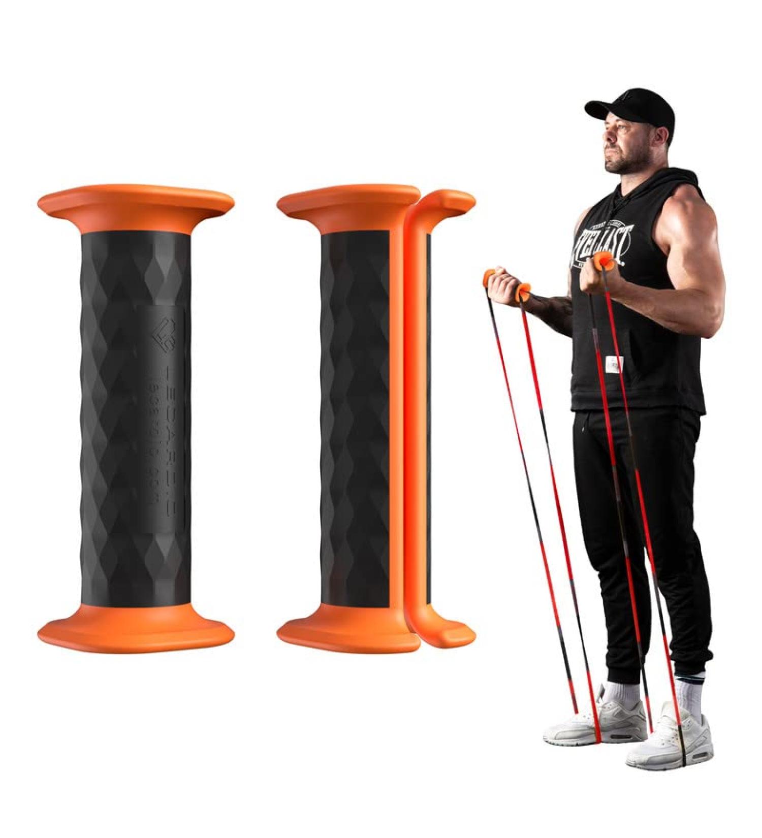 Premium Orange Grips for Fitness Resistance Bands - Protect Your Hands from Injury | Shop Internationally - Buy Online on GoSupps.com