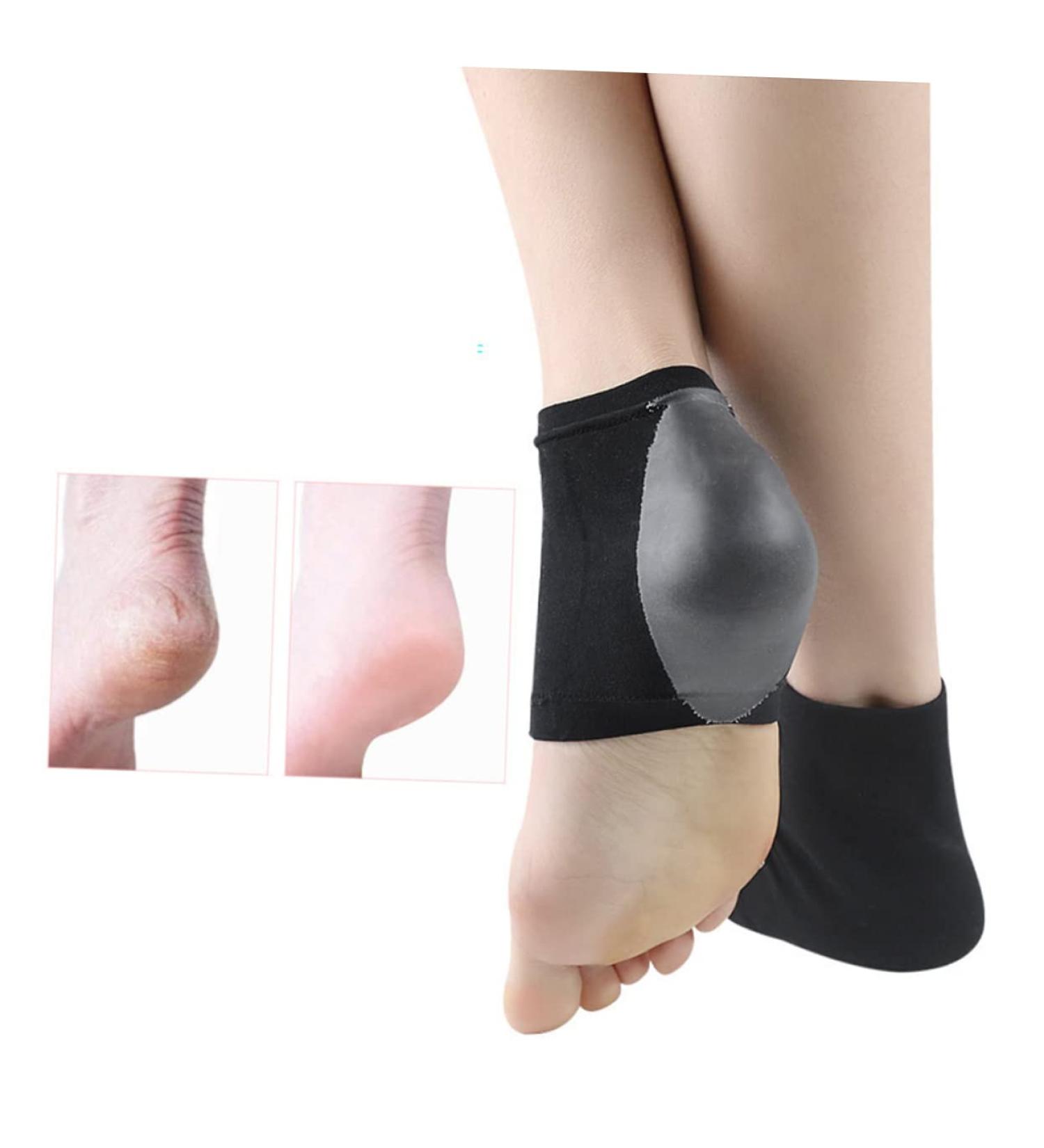 Beaupretty 1 Pair Foot Sleeve Socks with pad Heel Protectors Heel Socks high Heel Shoes Socks for Heels Heel Sleeves Gelt spa Silicone Gel Heel Shock moisturizing Men and Women Open Toe Socks 10.5*8.5cm - Buy Online on GoSupps.com