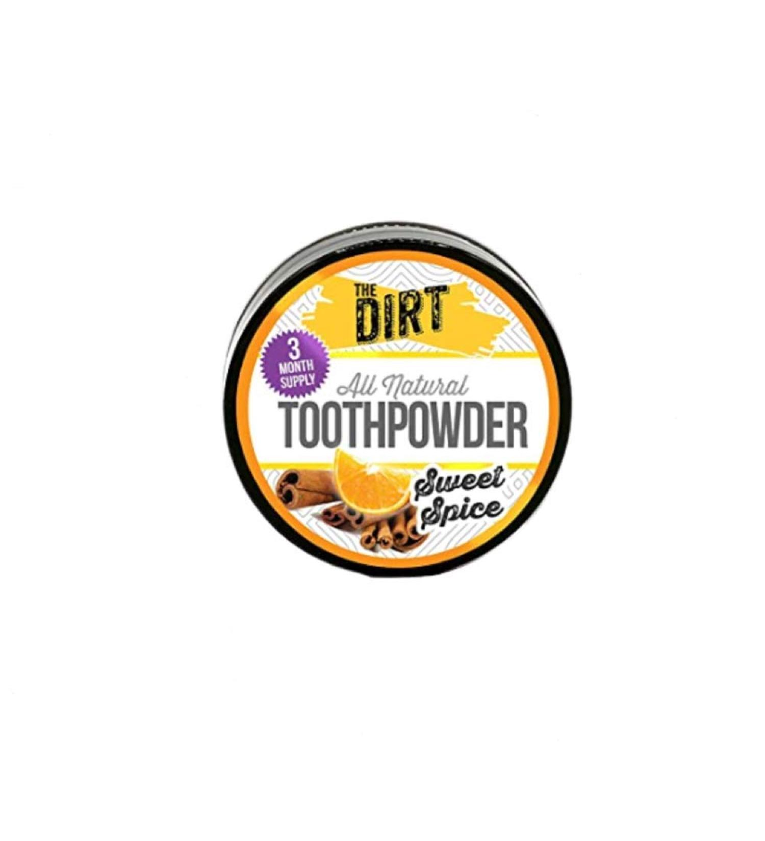 The Dirt Powdered Toothpaste - 3 Month Supply (0.88 oz) | Natural Teeth Whitening & Fresh Breath - Buy Online on GoSupps.com