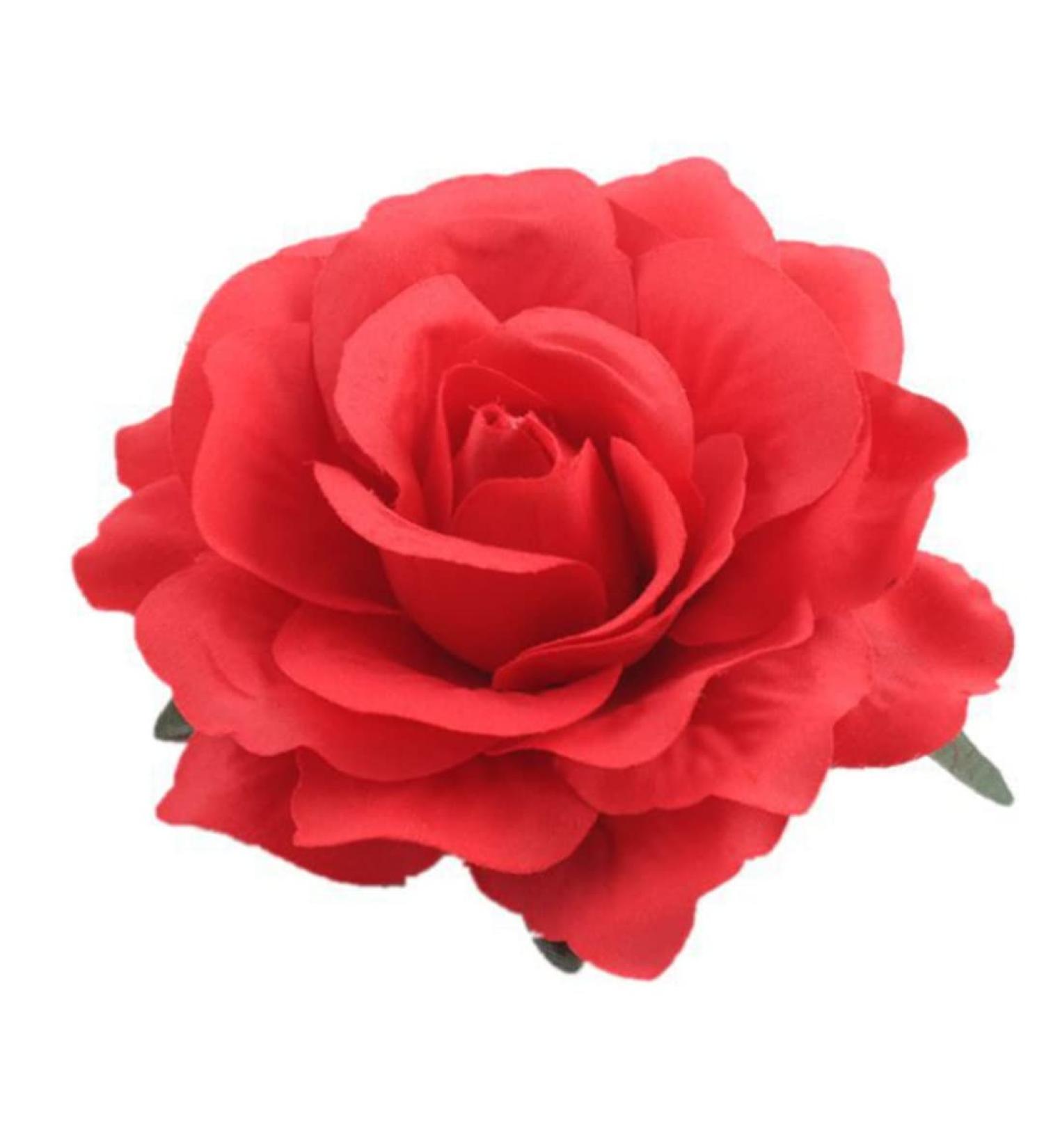 Flower Hairpin Wedding Sweet Rose Brooch Party Hair Clip Jewelry Accessories Red Clips Barrettes  - Buy Online on GoSupps.com