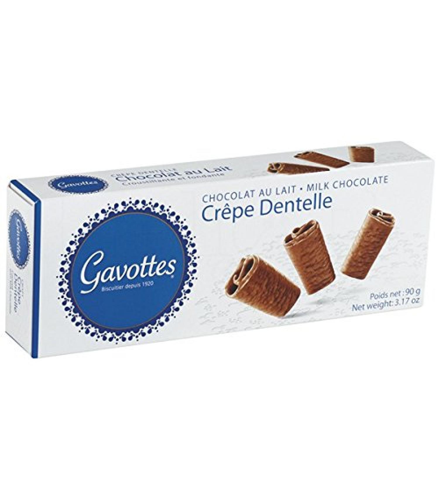 Cr pe Dentelle Milk Chocolate 90g. Gavottes. 18un.