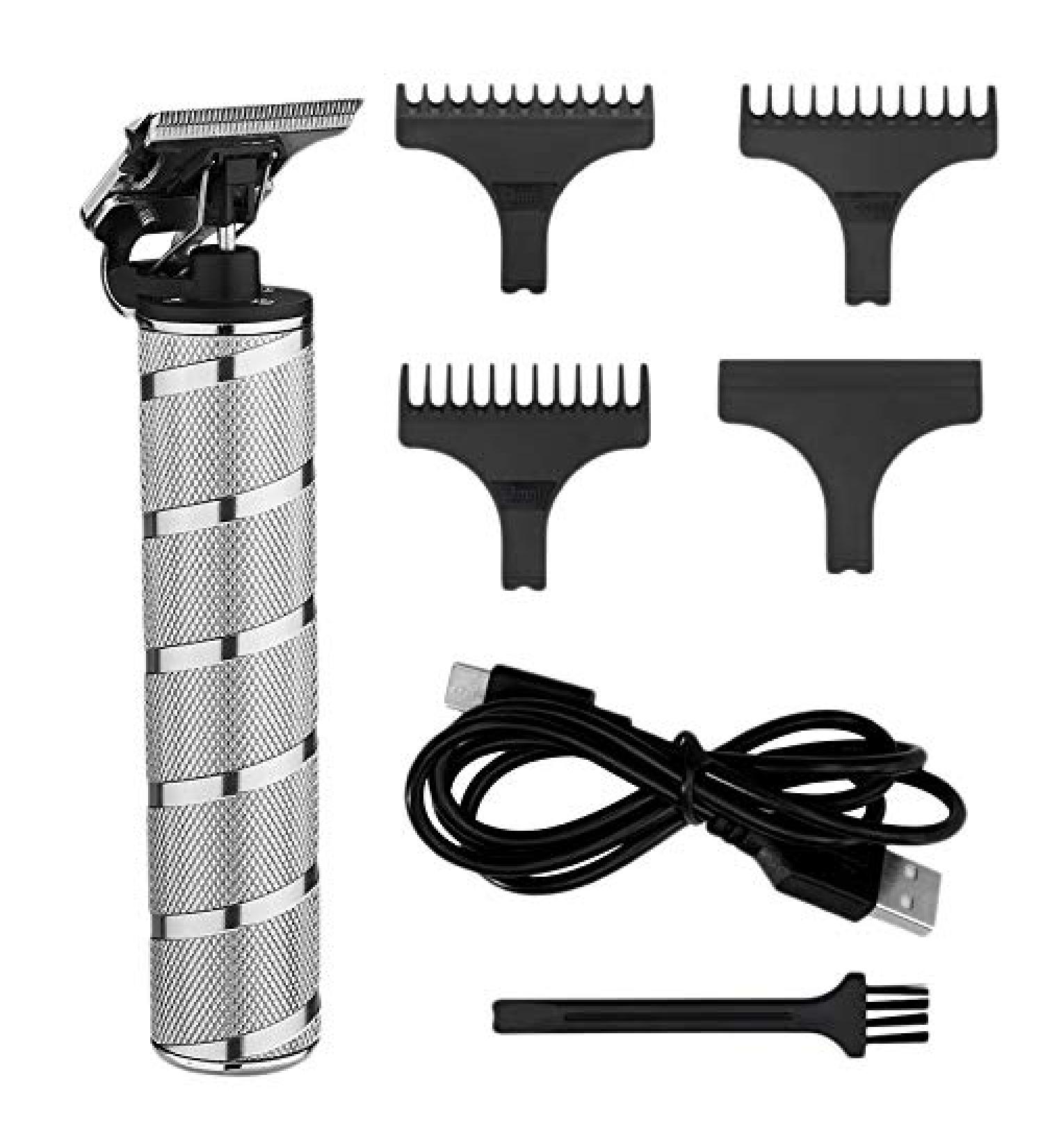 Luejnbogty Rechargeable Without Cutting T Blade Clippers Electric Hair Clippers Hairdresser Grooming Silver - Buy Online on GoSupps.com