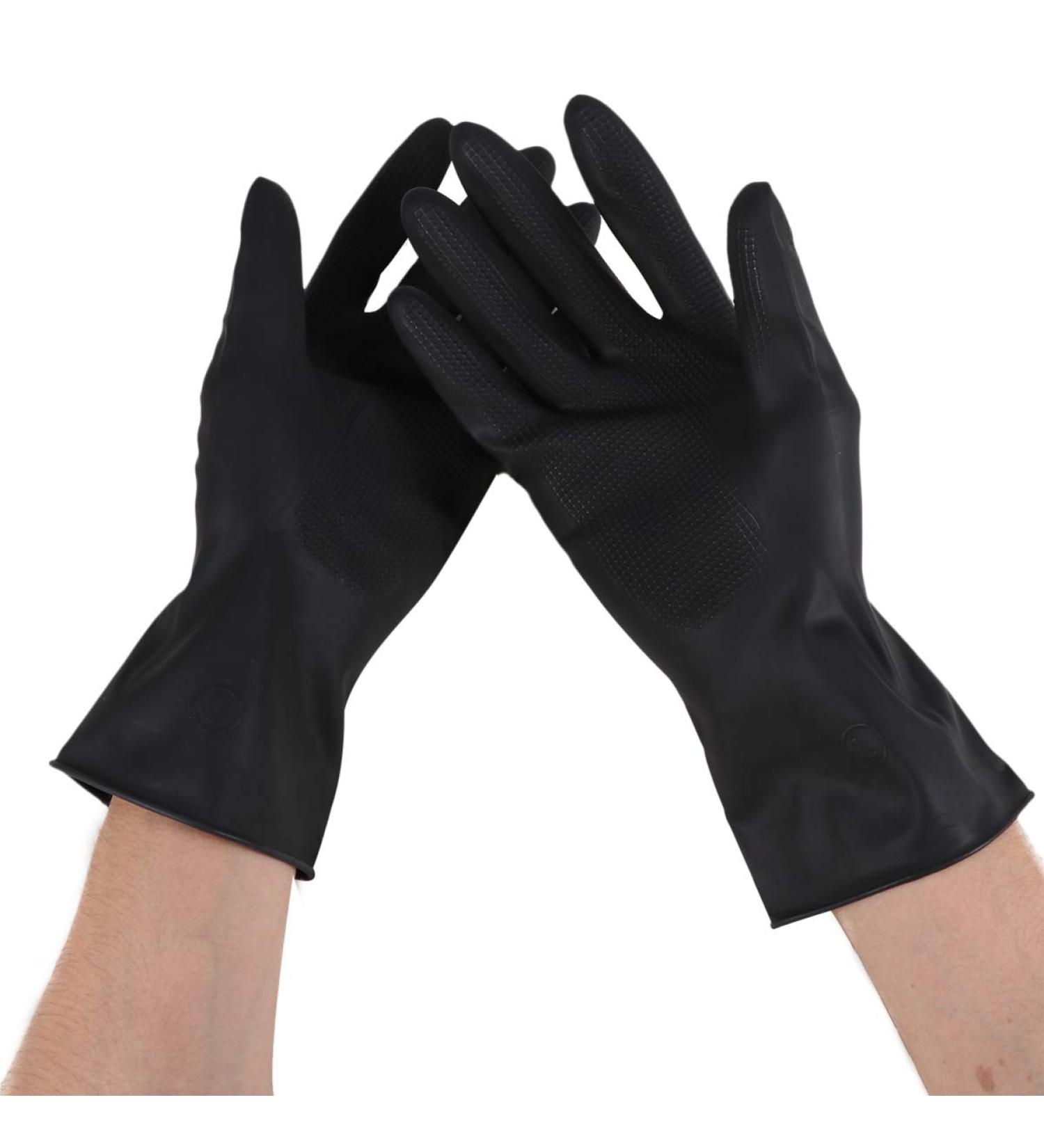 Beaupretty Professional Black Latex Gloves for Hair Intake - Reusable Handheld Salon Accessories (2 Pairs) - Buy Online on GoSupps.com