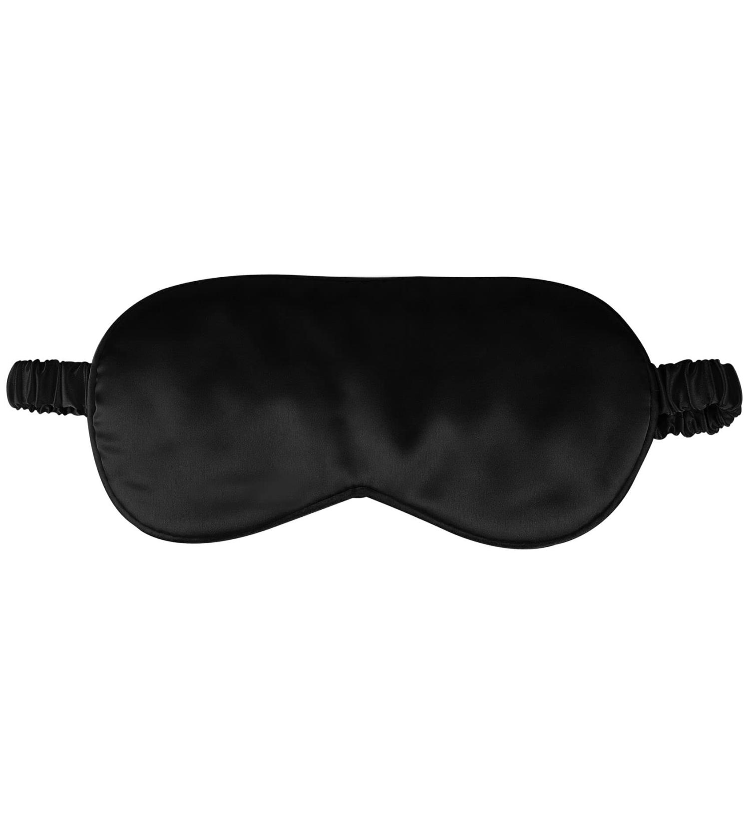Buy Silk Sleep Mask - Soft Eye Mask for Women & Men | Black Blindfold for Relaxing Sleep - Buy Online on GoSupps.com