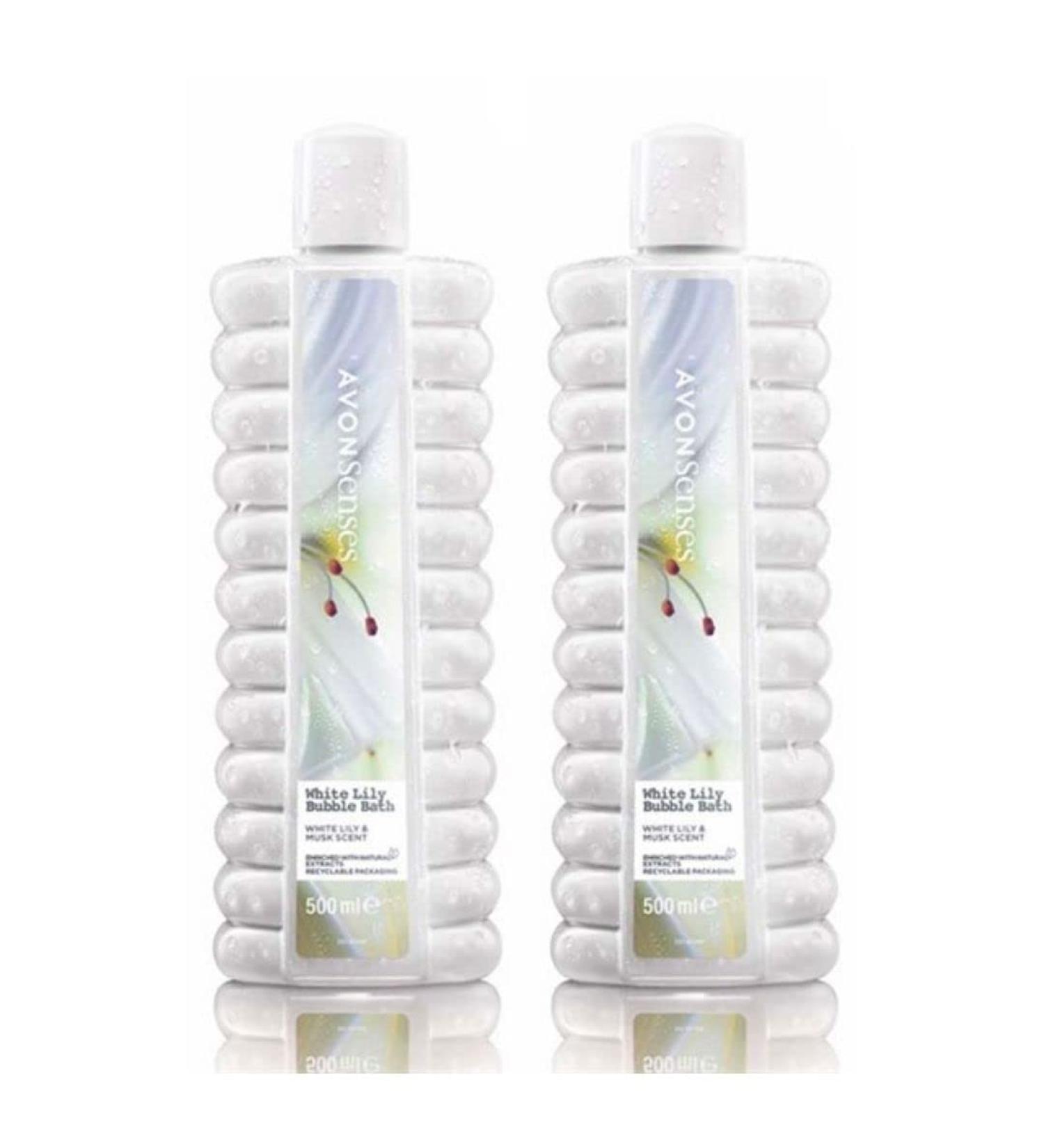 Avon White Lily Bubble Bath 500ml - Set of 2 | Luxurious Bath Time Experience - Buy Online on GoSupps.com