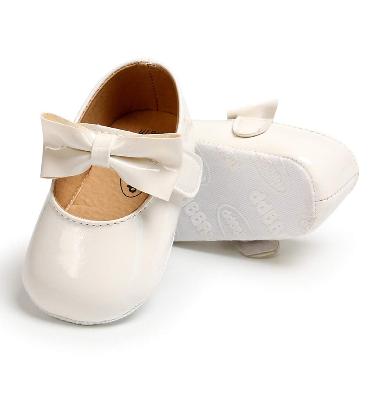 RVROVIC Baby Girl Moccasins | Infant Princess Sparkly Soft Sole Shoes | 12-18 Months | White - Buy Online on GoSupps.com