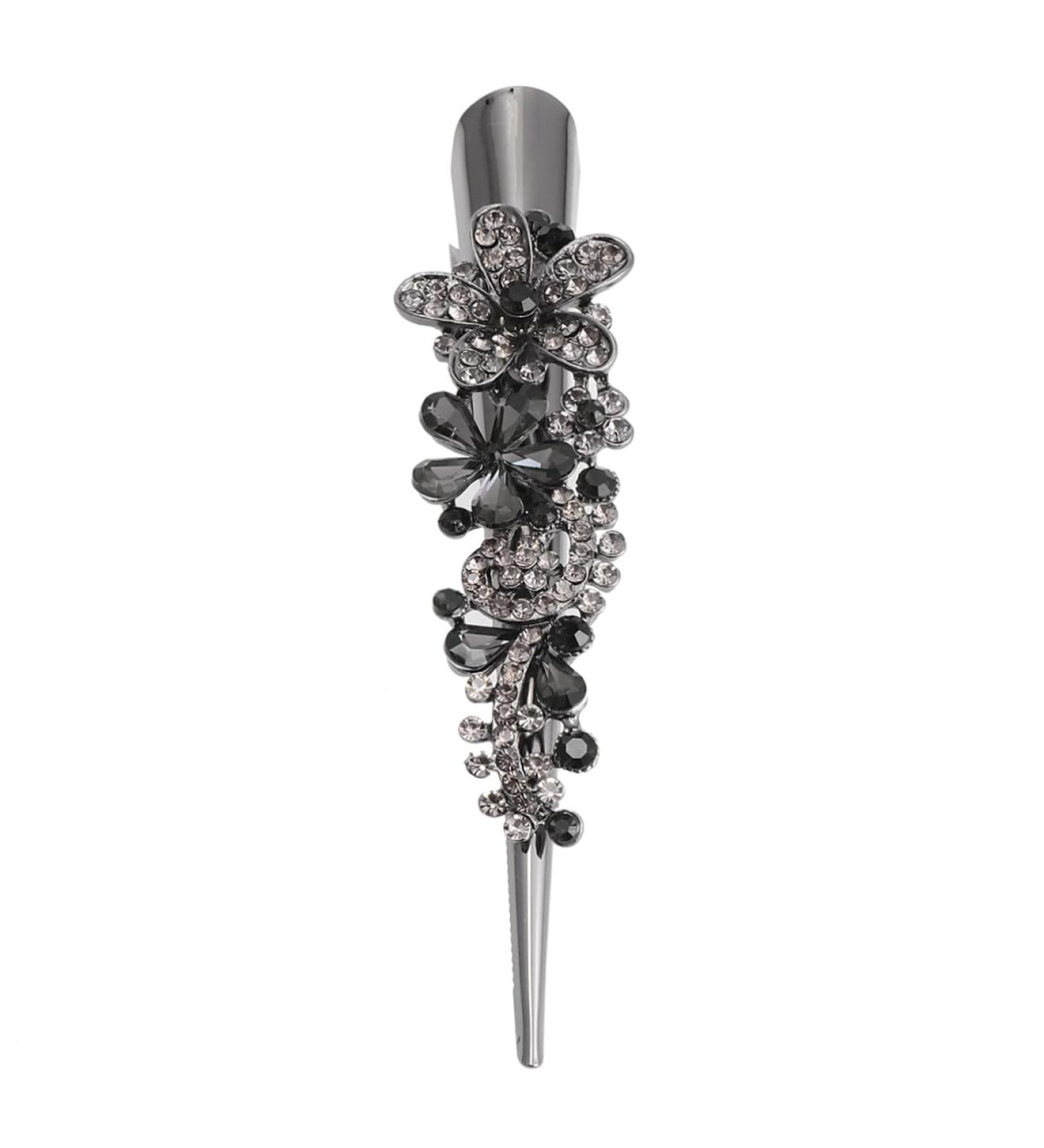 Beaupretty French Hair 1Pc Retro Large Rhinestone Metal Horn Clip Headdress Clip Clip Hair Accessories hair accessory for girls women's hair clips hair clips for alligator Bridal Hair Clip - Buy Online on GoSupps.com
