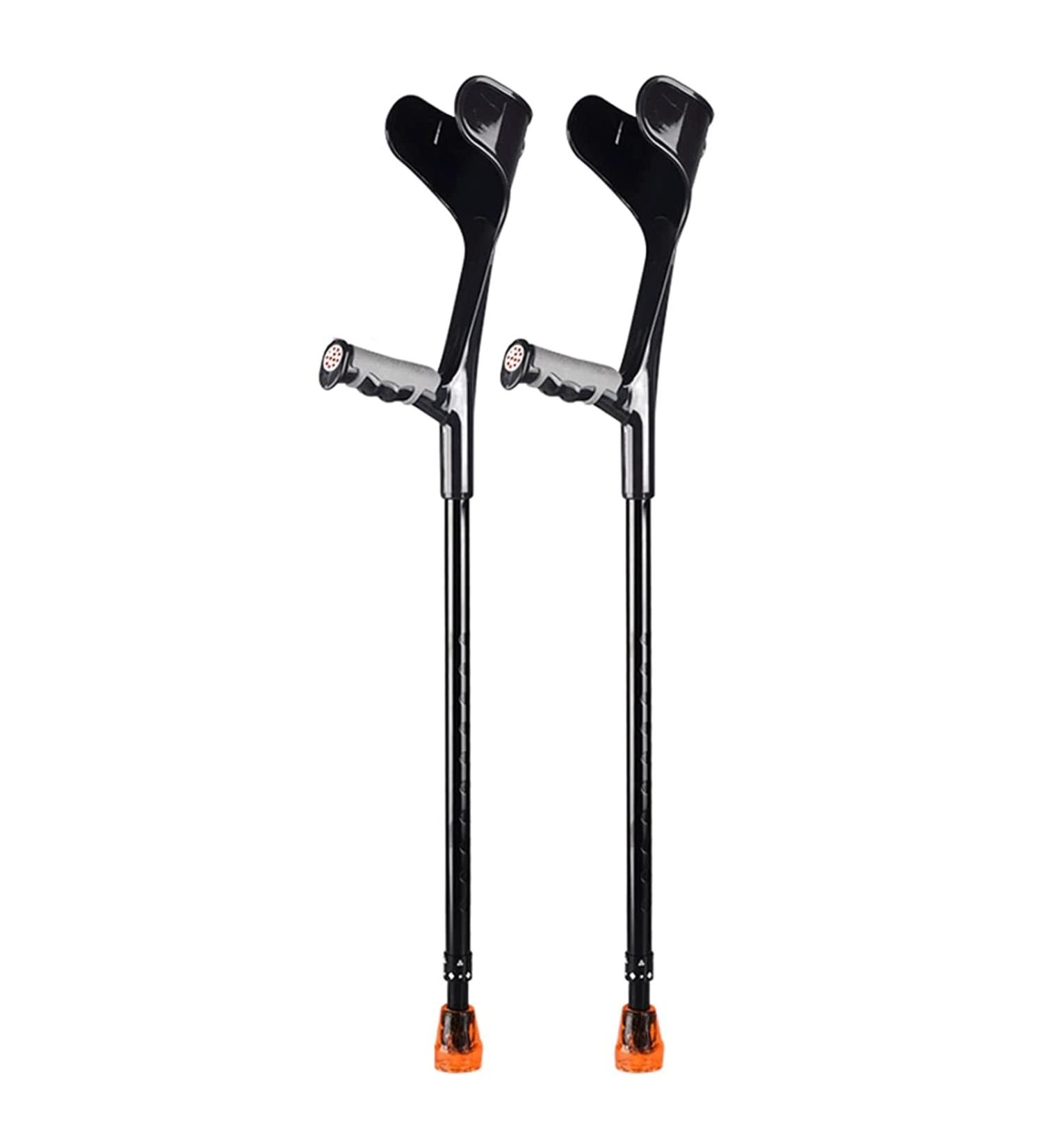 LINYUES 1 Pair Medical Forearm Crutches for Adults Lightweight Walking Crutches Adjustable Arm Crutches for Children Youth Elderly Black - Buy Online on GoSupps.com