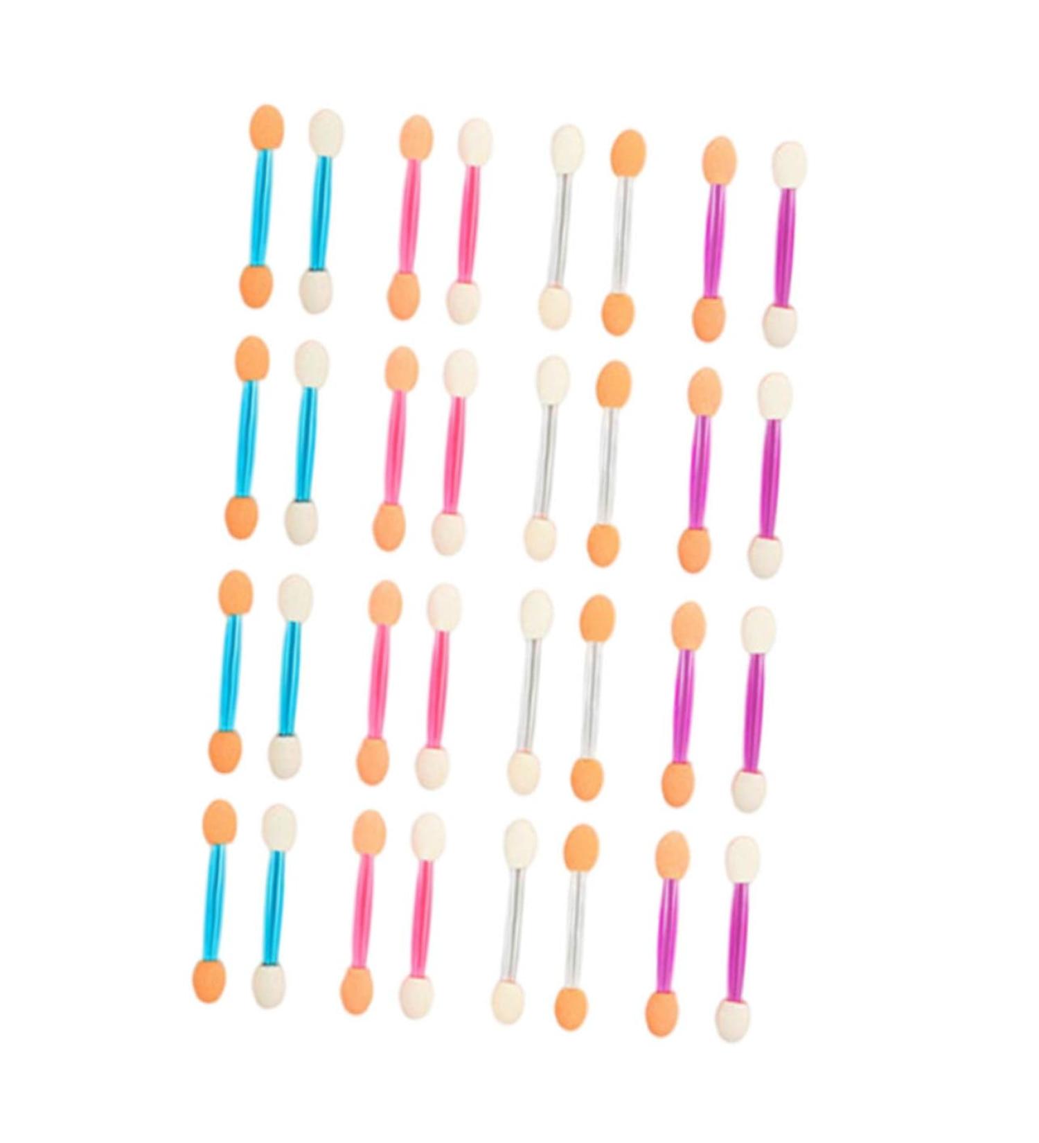 Ipetboom Eyeshadow Applicator Brush 120pcs Double Ended Eye Shadow Stick Smudge Brush Woman Emulsion Silicone Makeup Brush - Buy Online on GoSupps.com