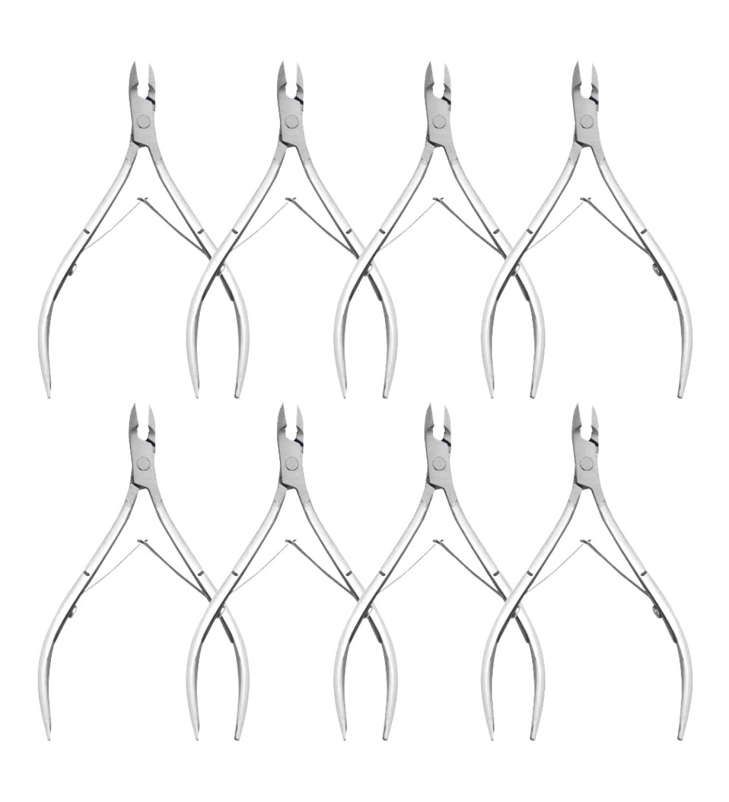 XINMEIWEN 8Pieces Cuticle Trimmer Cuticle Nipper Cuticle Remover Cuticle Cutter Stainless Steel Cuticle Cutter Clipper Nail Tools for Fingernails and Toenails (Silver) - Buy Online on GoSupps.com