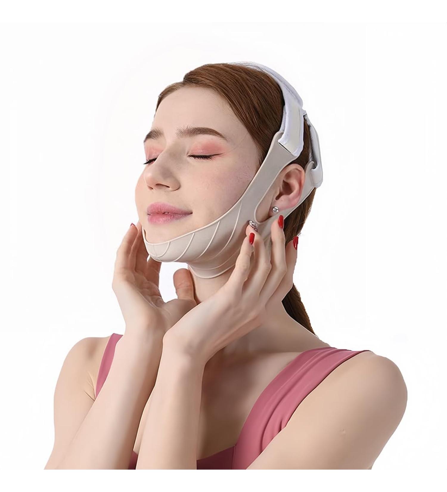 ZOPJUMA Double Chin Reducer V-line Mask Face Lifting Mask Face Slimming Band Facial Strap Chin Strap Anti-Wrinkle Face Mask for Saggy Face Skin - Buy Online on GoSupps.com