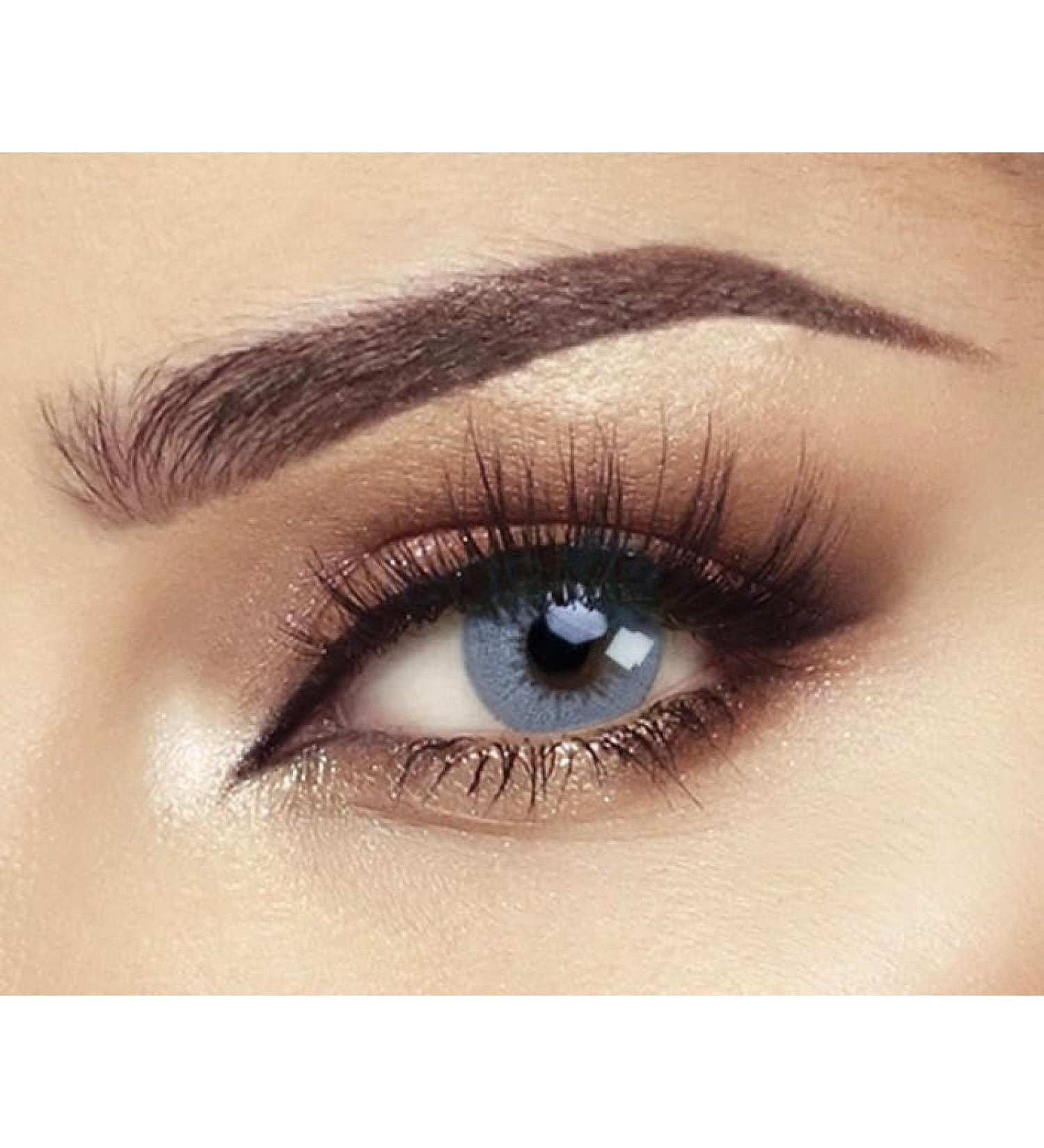 Bella diamonds colored contact lenses Gray Shadow (dioptria -0.00) -strongly covering monthly lenses for 3 months in dark gray particularly natural result for dark eyes