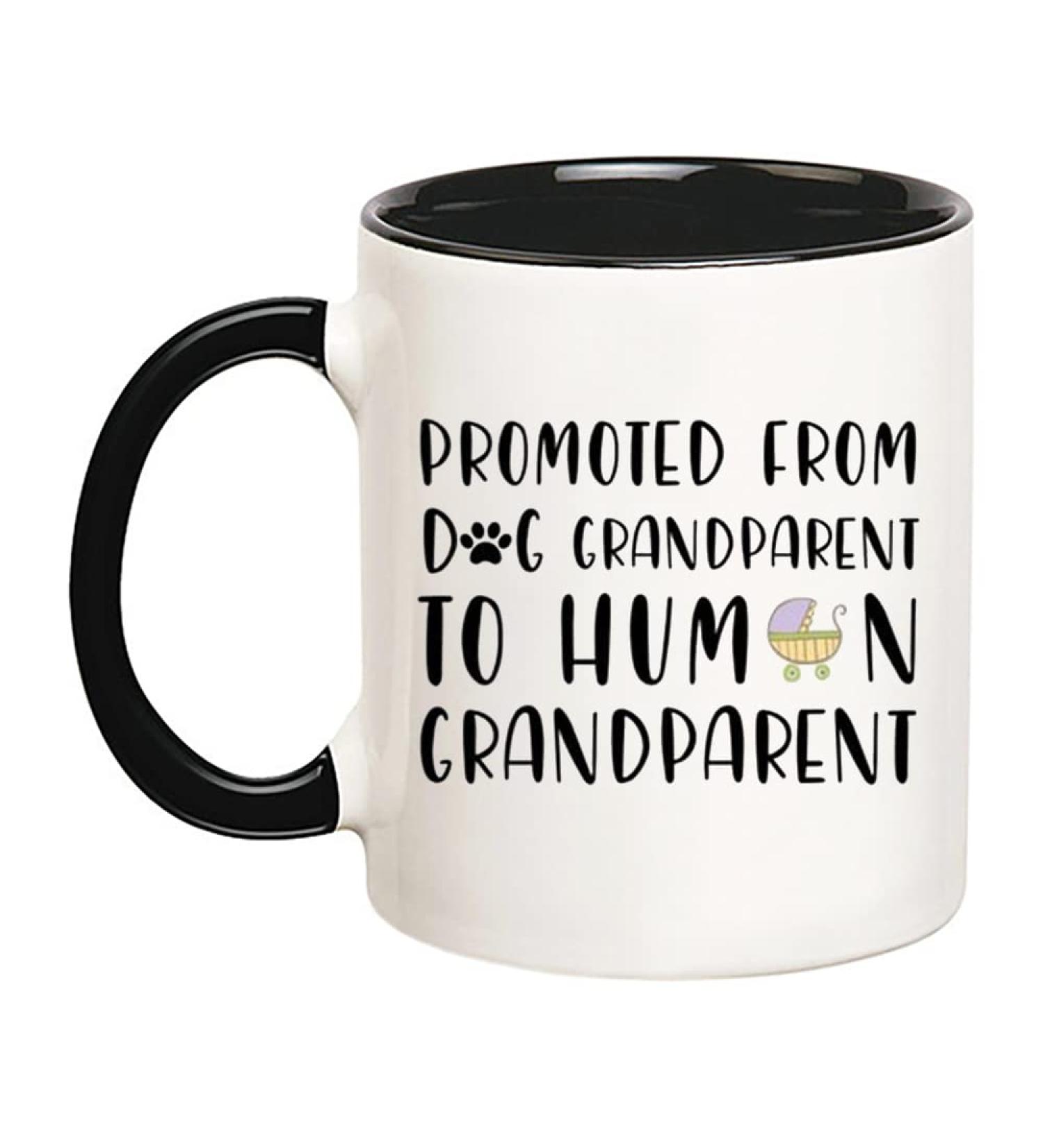 Fonhark Dog Grandparent to Human Grandparent Mug - Baby Announcement Grandparent Gift 11oz - Buy Online on GoSupps.com