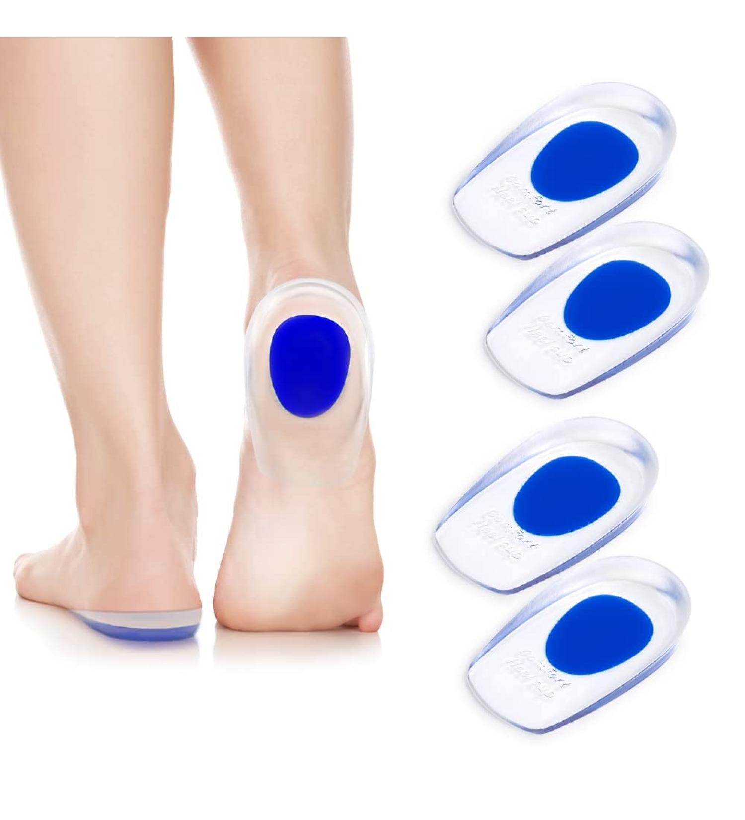 Acwoo Heel Spur Inserts - Soft Gel Heel Cushions for Men & Women | 2 Pairs Orthopedic Heel Protection for Achilles Tendon | Size L (40-45) - Buy Online on GoSupps.com