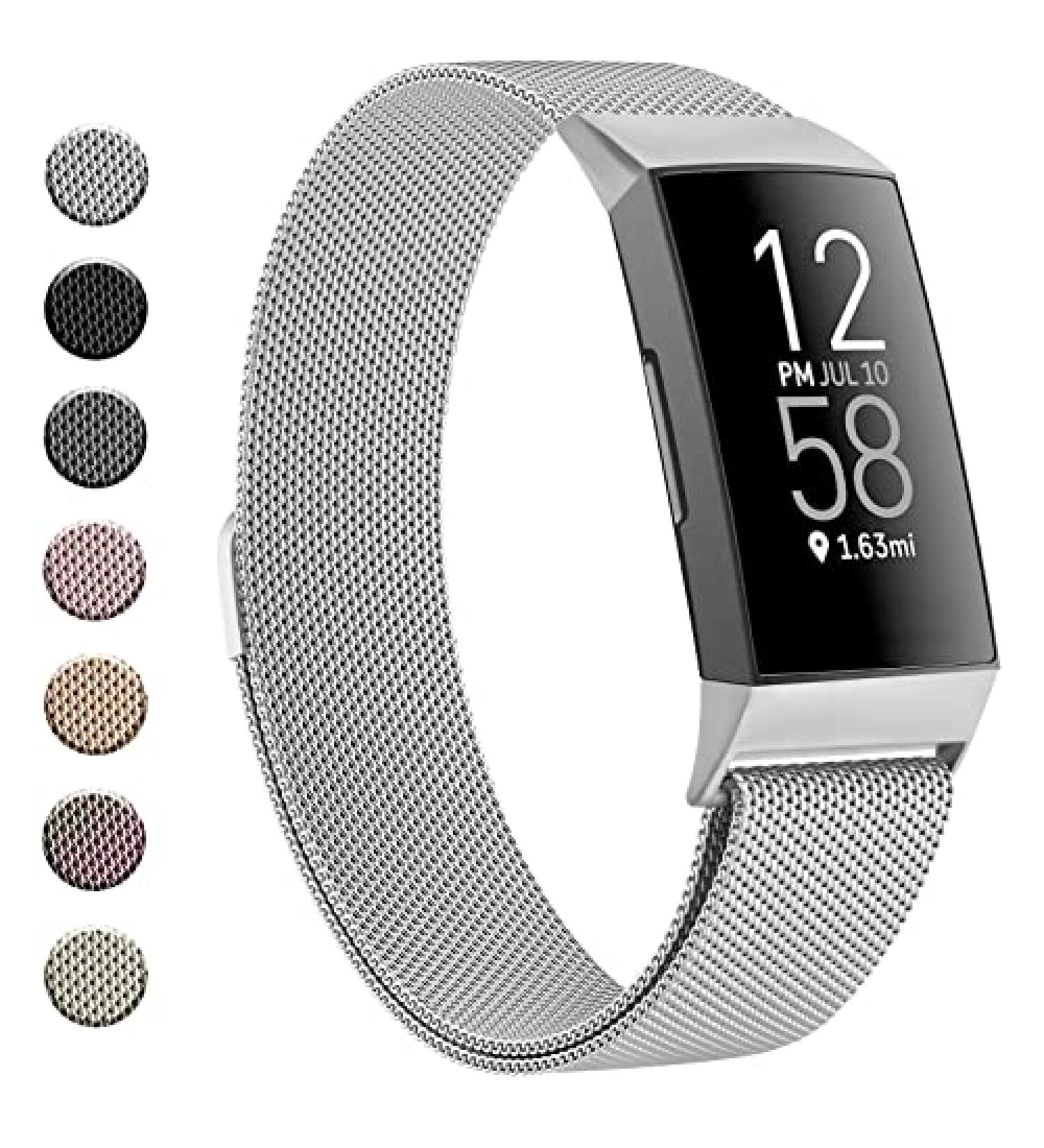 VANCLE Stainless Steel Mesh Band for Fitbit Charge 4/3 - Adjustable Magnet Clasp, Breathable Wristband for Men and Women (Silver, Small) - Buy Online on GoSupps.com
