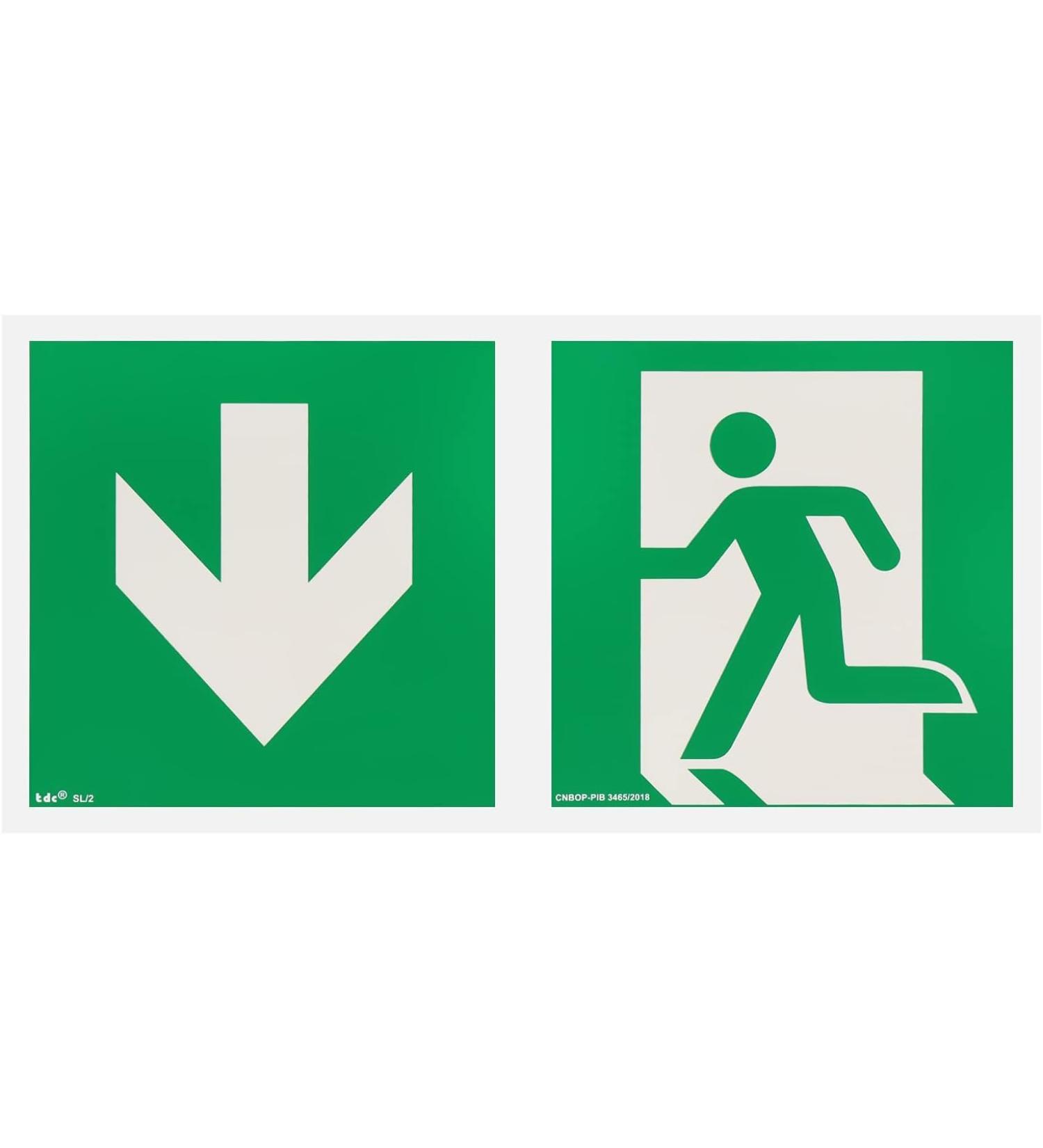 Notlok Safety Work Emergency Exit Sign - Illuminating PVC Plate | DIN EN ISO 7010 DIN67510 | 30x15 cm Escape Path Sign - International Shipping Available - Buy Online on GoSupps.com